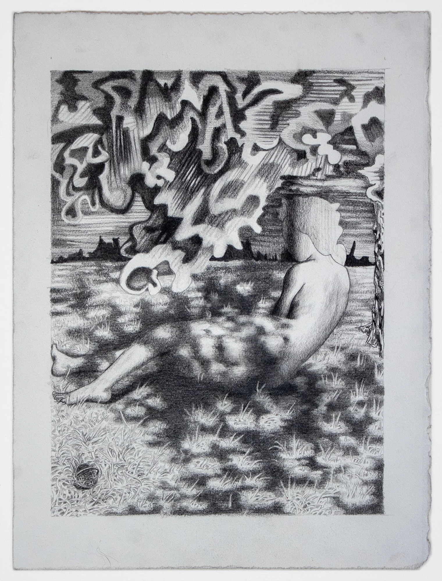  Reclining Nude  
Drawing on Paper, 15.5x10.5 inches, 2021