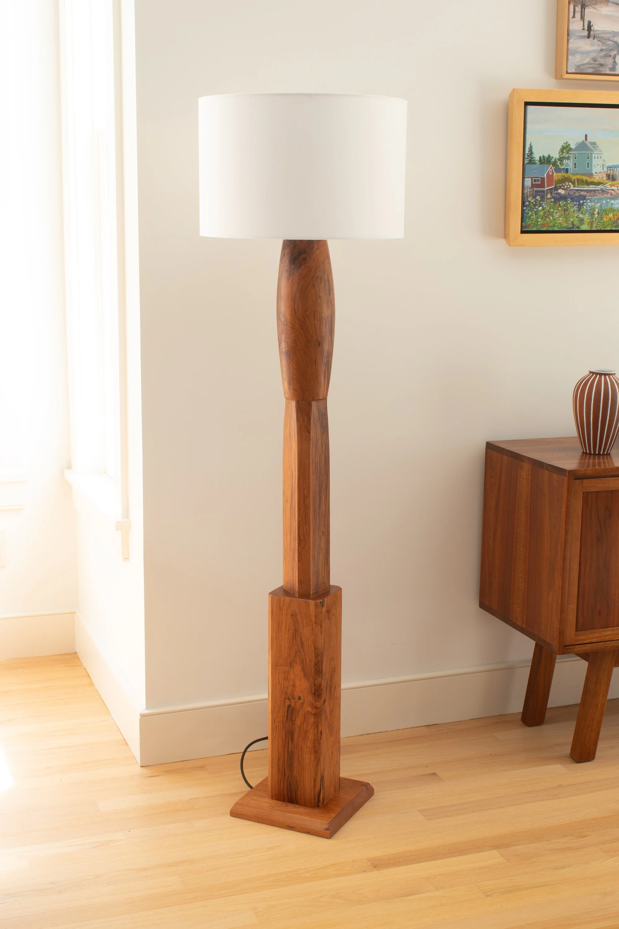 Custom Cherry Floor Lamp