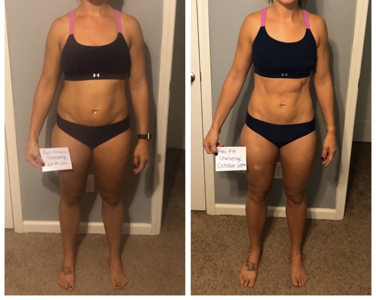  '“I’m feeling much stronger, tighter, and more confident in my body after 6 weeks. This 6 weeks has def helped with my endurance and stronger muscles to help my runs for the half too. Making smarter choices when it comes to food and counting macros 