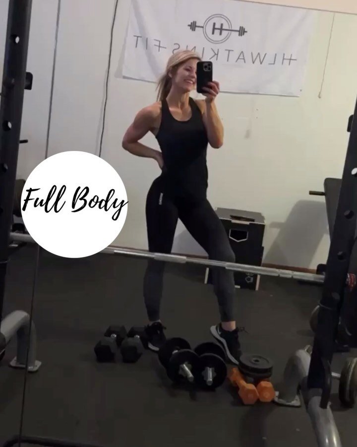 20 MIN FULL BODY AMRAP 🔥🥵 
⁣
Grab a set of challenging dumbbells, set your timer for 20 minutes &amp; bust out as many rounds as possible &ldquo;AMRAP&rdquo; of circuit 1 until you reach 10 minutes and then switch to circuit 2 for the remainder of 
