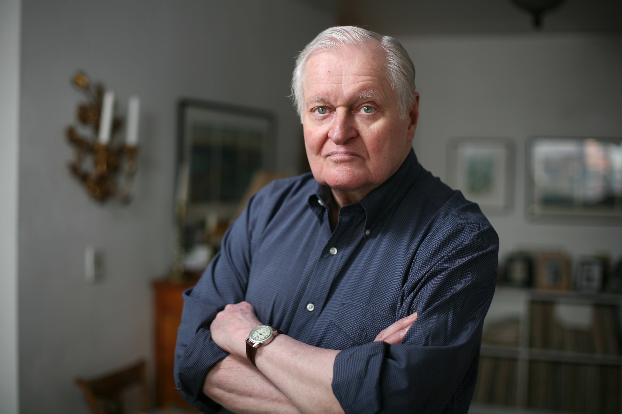 The poet and artist John Ashbery, in 2008. Photo credit Michael Nagle for The New York Times