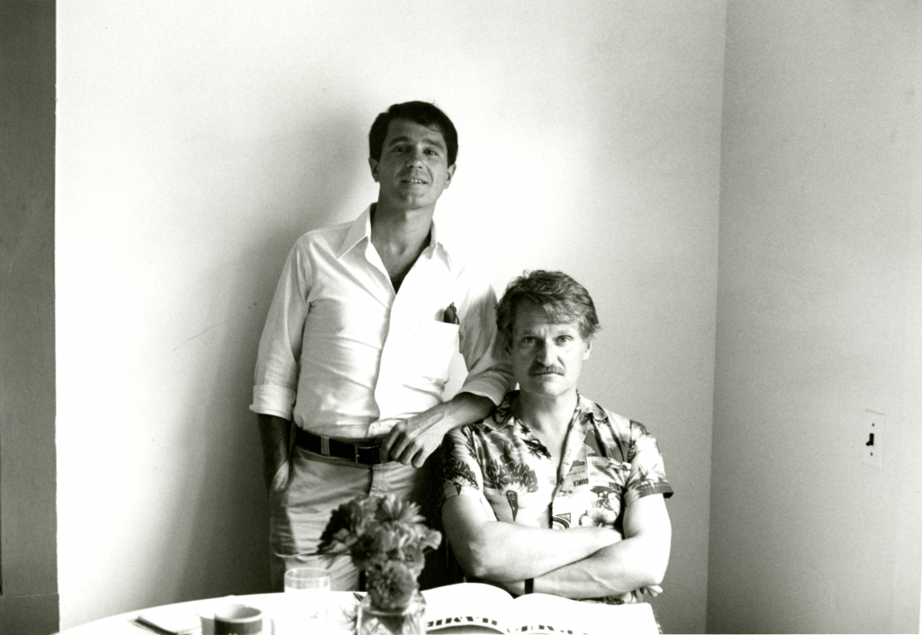 David Kermani and John Ashbery. Photograph by Clarice Rivers, Summer 1977. © Clarice Rivers. From the John Ashbery Papers, (*89M-58, box 49), Houghton Library, Harvard University.