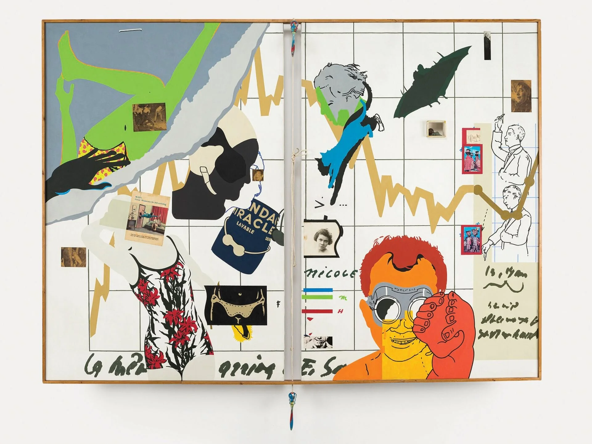 Hervé Télémaque's Convergence (1966) Photo: Musée d'art moderne et contemporain de Saint-Etienne Métropole / Cyrille Cauvet © Hervé Télémaque; ADAGP; Paris and DACS; London 2021