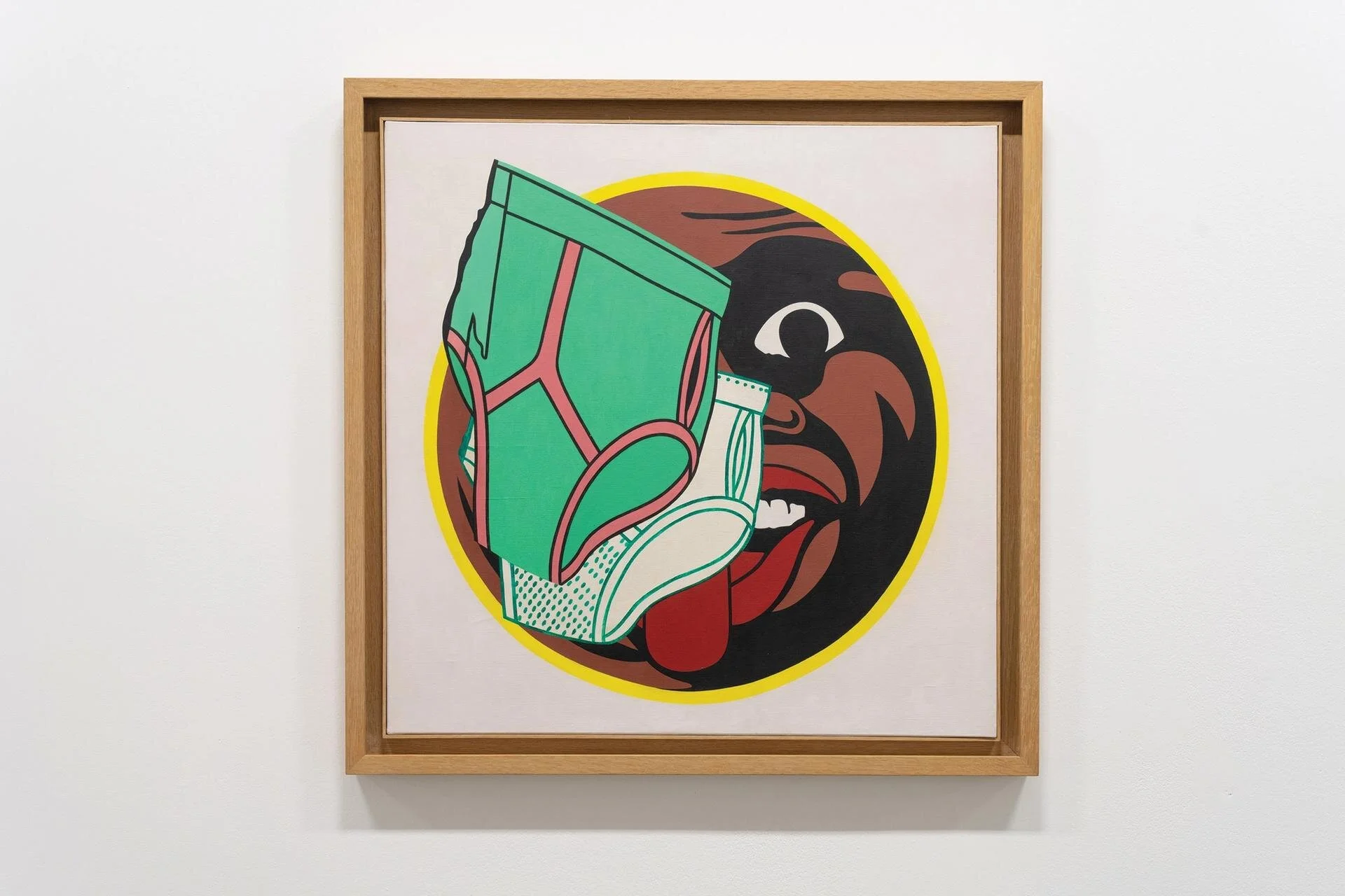 Hervé Télémaque's Petit célibataire un peu nègre et assez joyeux (1965) at Serpentine Gallery Photo: Hugo Glendinning