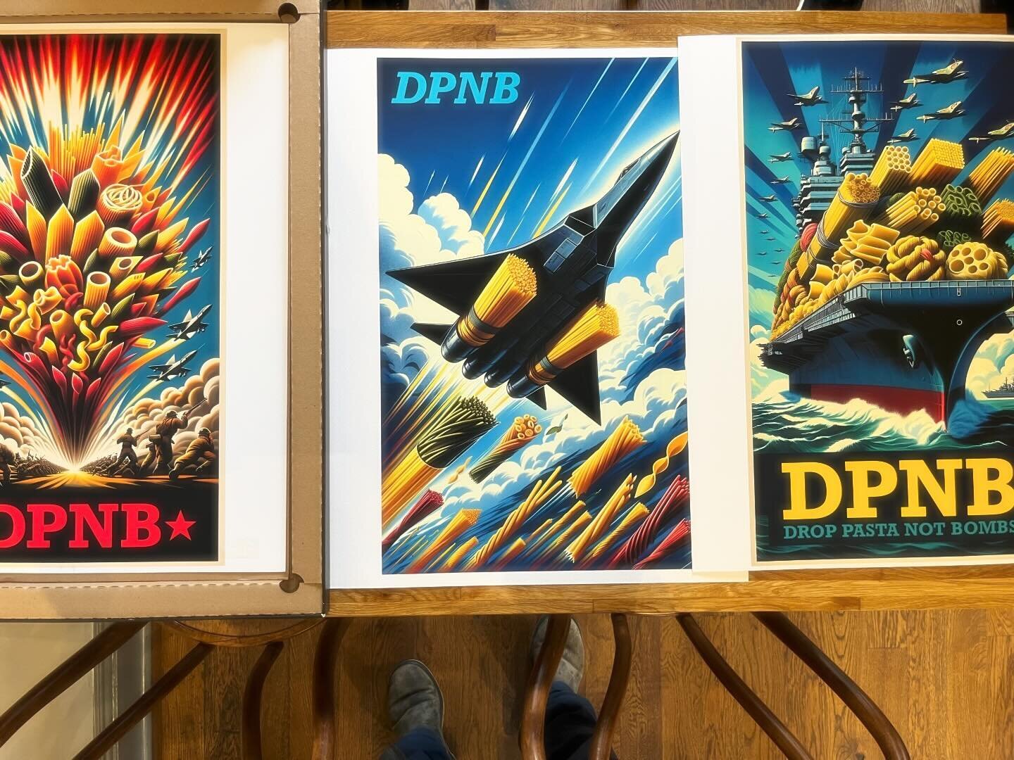 These look even better printed! Stay tuned for availability and future art from @chrissoria 
#droppastanotbombs