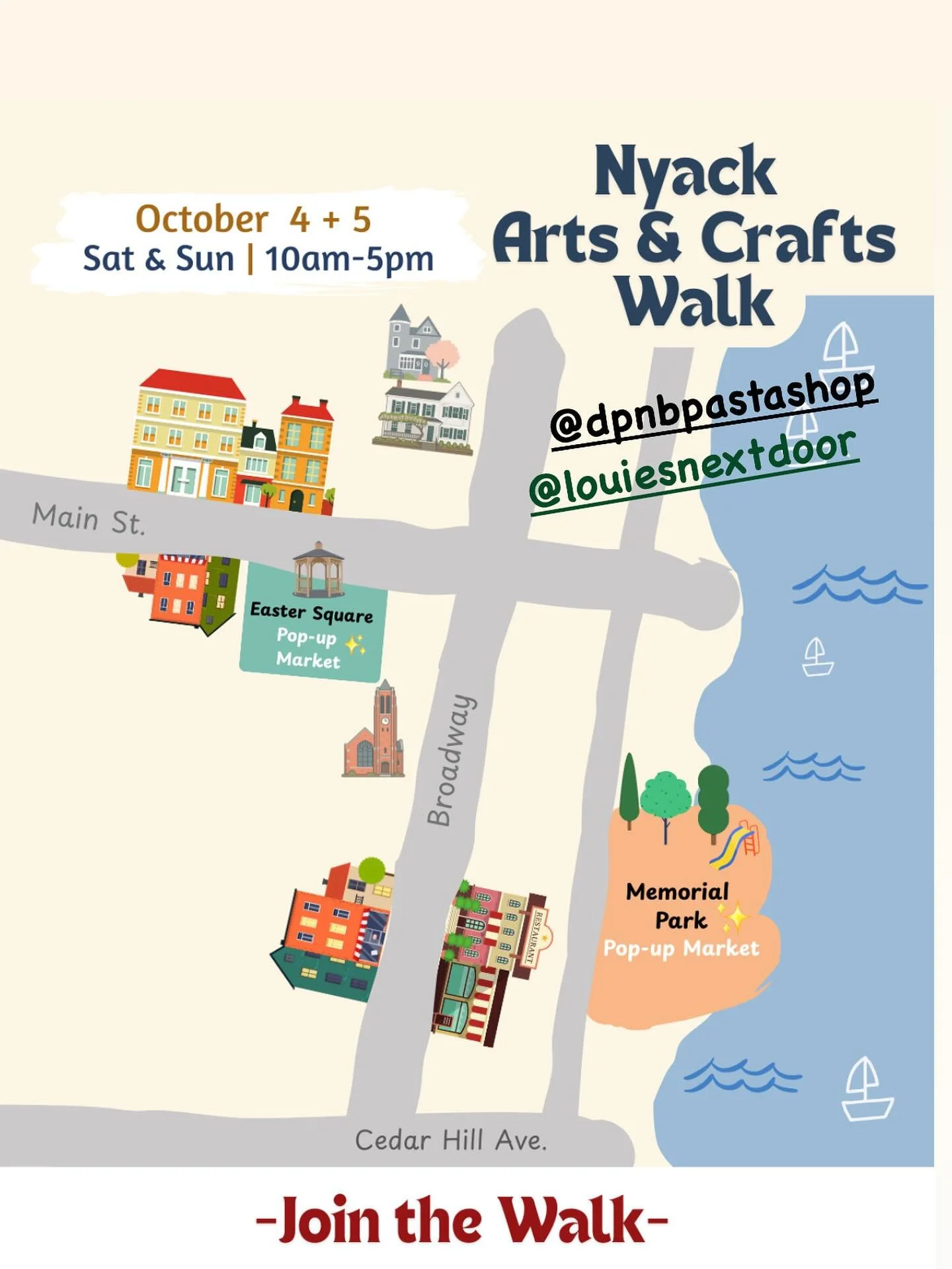 Come walk through beautiful Nyack as the leaves start to turn and participate in this town wide event this October 4th and 5th. So many great shopping options as well as dining, snacks, coffee and the list goes on and on!! Organized by @tradeprosper 