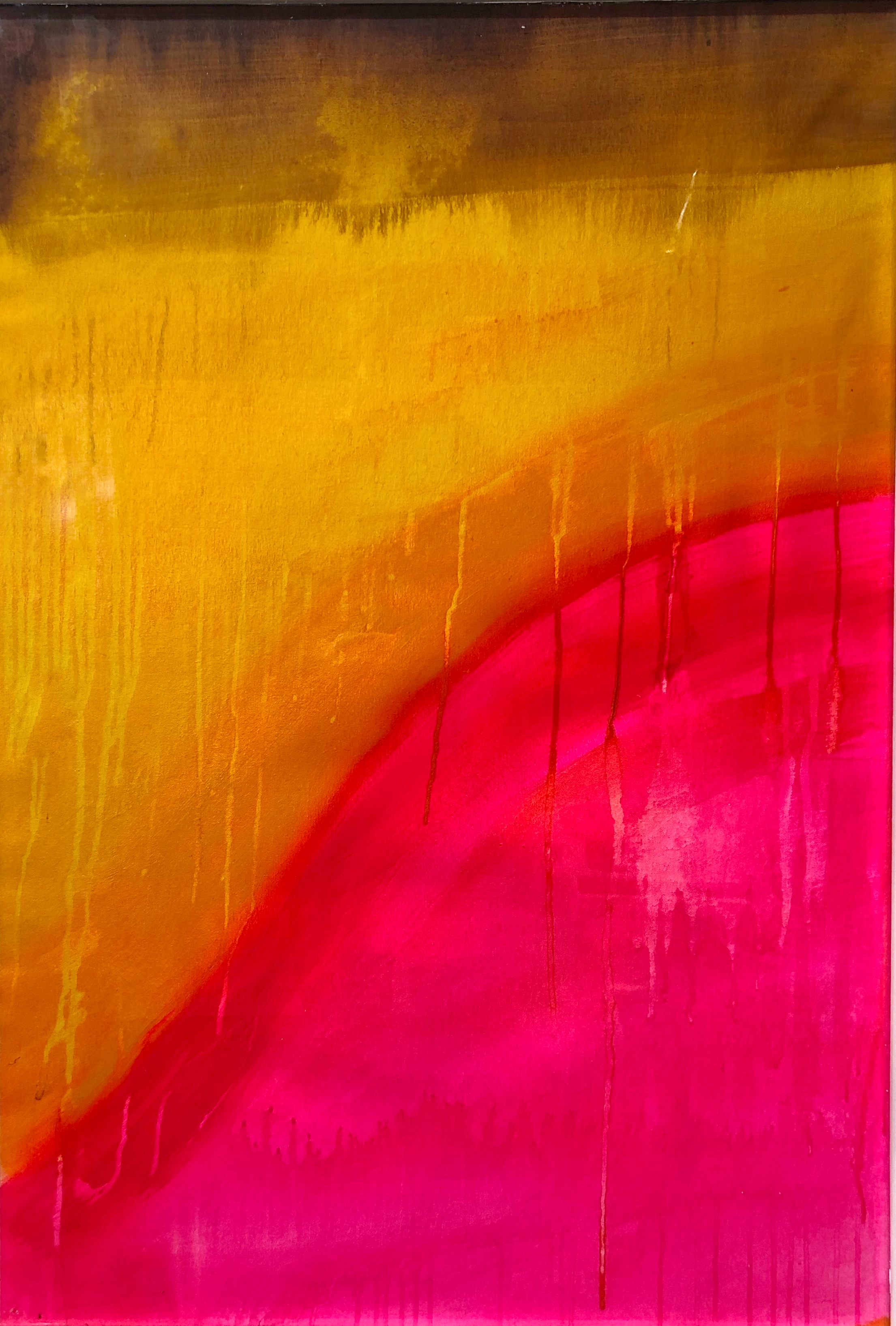 I’LL MEET YOU WHEREVER I GO 2019 28” x 35” ACRYLIC ON CANVAS I do not have any tattoos or timestamps to carry with me on this journey. I do have friends who, even in this big city of NYC, I randomly run into. I do have people who have moved on beyond this earth. I carry them wherever I go, I meet the others when the time happens to be right. Life is energy and it’s our responsibilty to continually monitor that energy. Positive and negative. Depending on that energy that is who will appear in your life over and over.