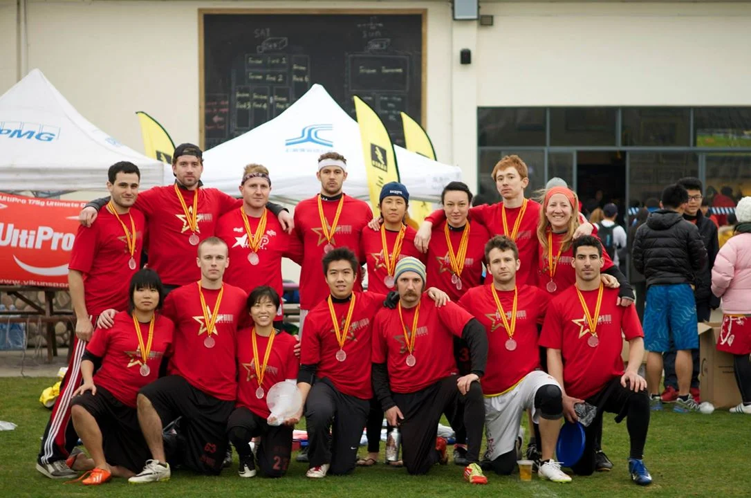 Me, third from the left in the front row, with team Big Brother in 2015