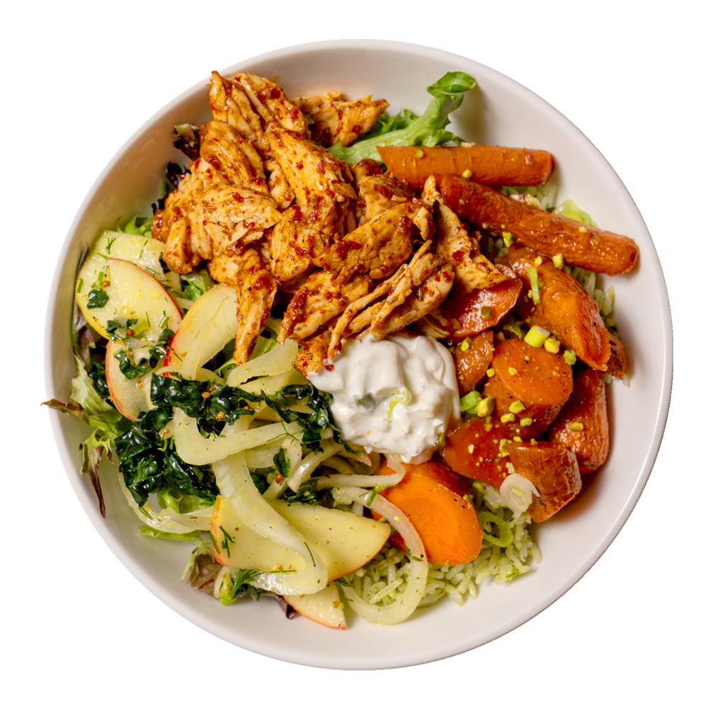 Spicy Chicken Apple Fennel Bowl
