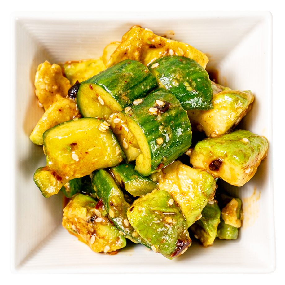 Spicy Sesame Cucumber & Avocado 