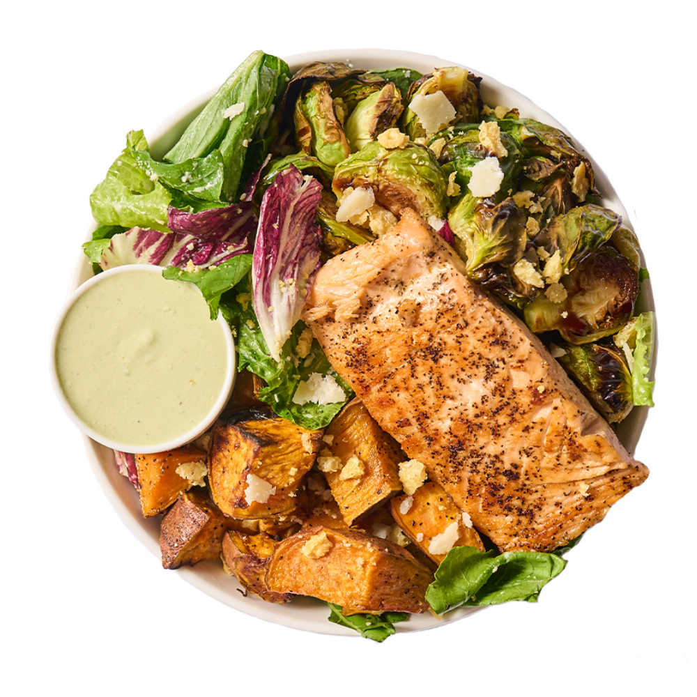 Autumn Salmon Caesar Bowl (F)