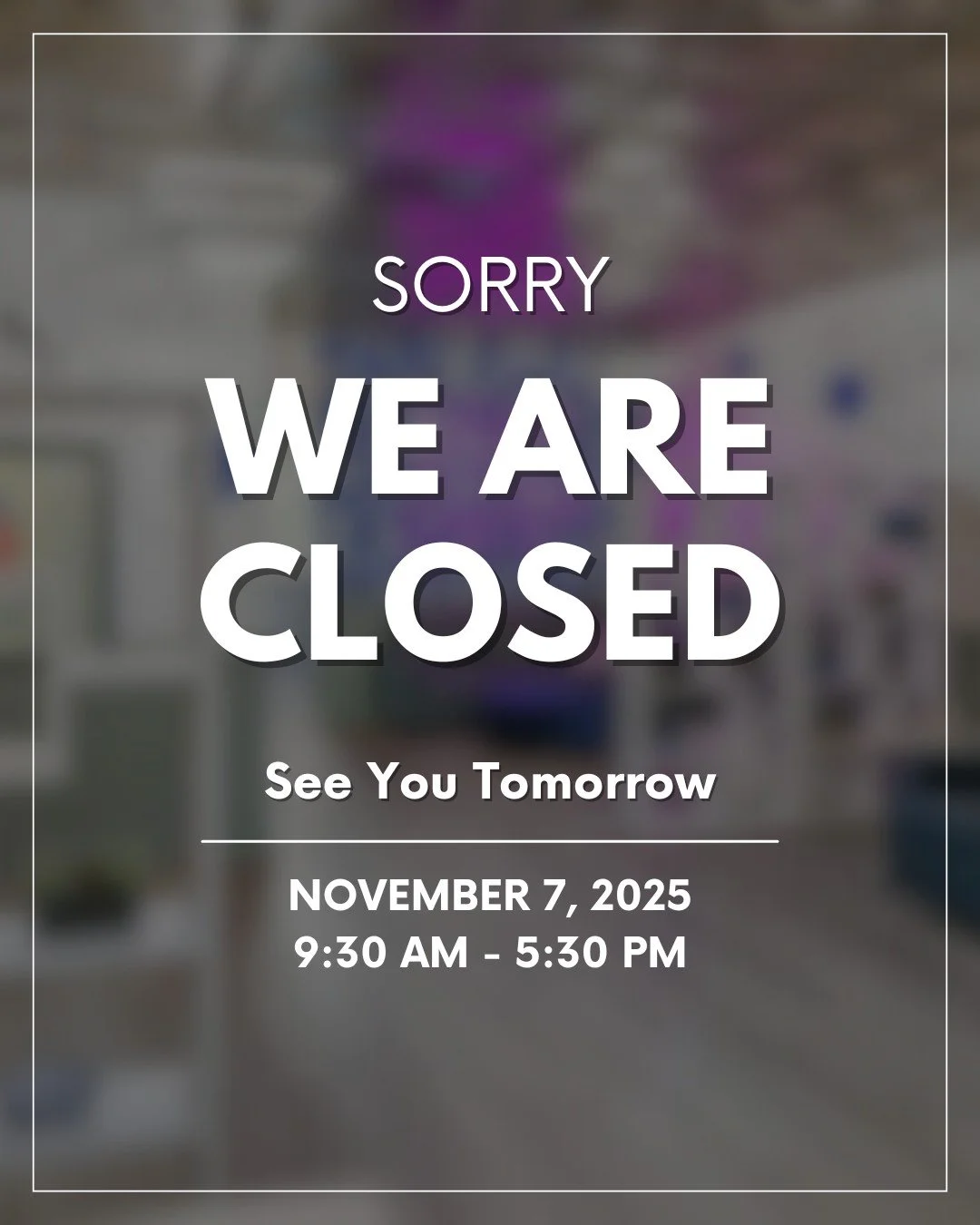 ATTENTION Drip Fam: We will be CLOSED for a private event on Wednesday, November 6th.
Don't worry, your energy boost is safe! We'll be back to our regular dripping hours on Thursday, November 7th, feeling refreshed and ready to see you.

Plan ahead! 