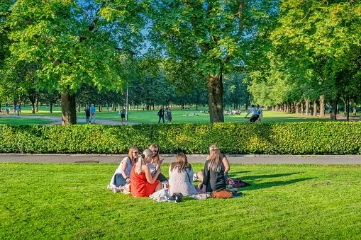 People sitting in a park