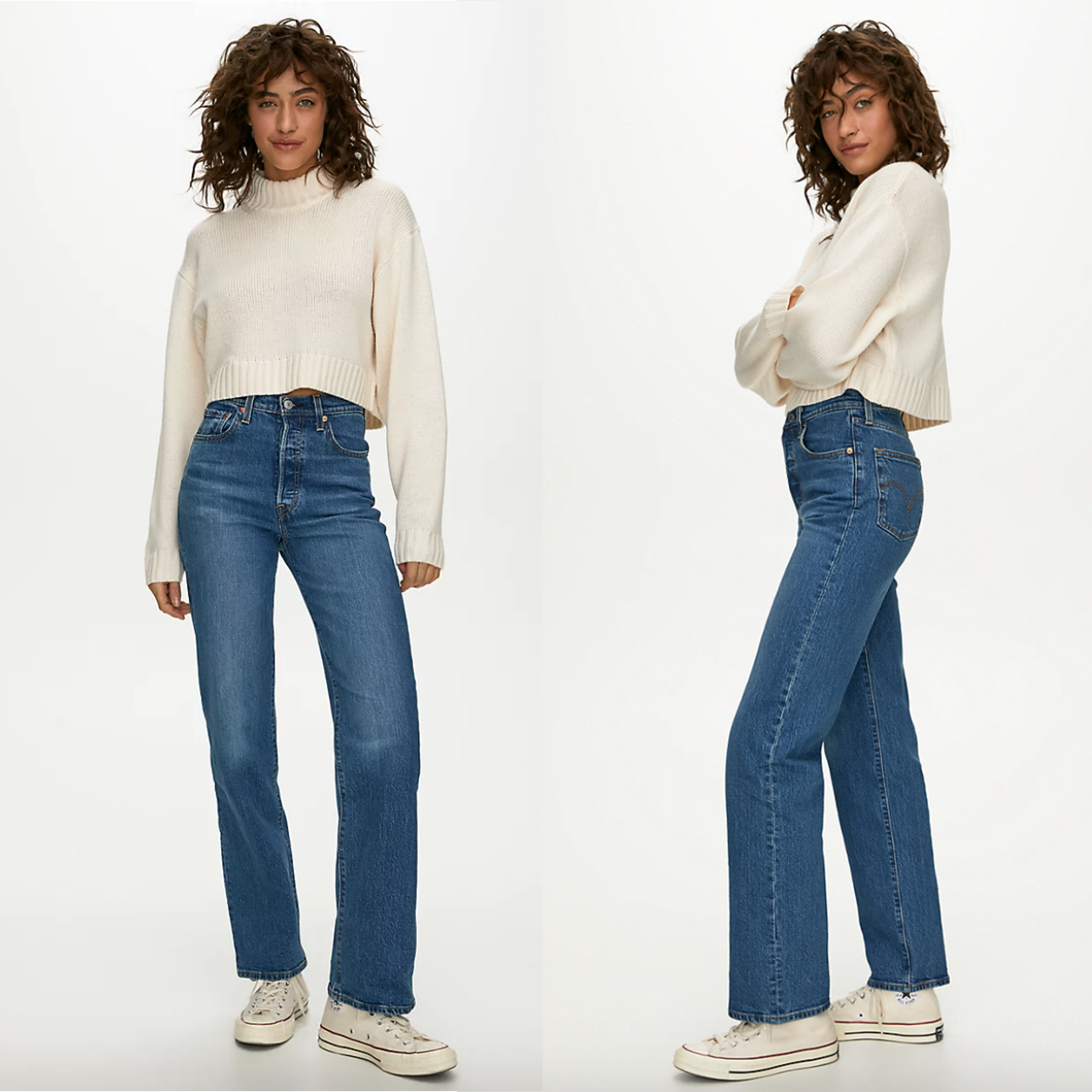aritzia ribcage straight jeans 