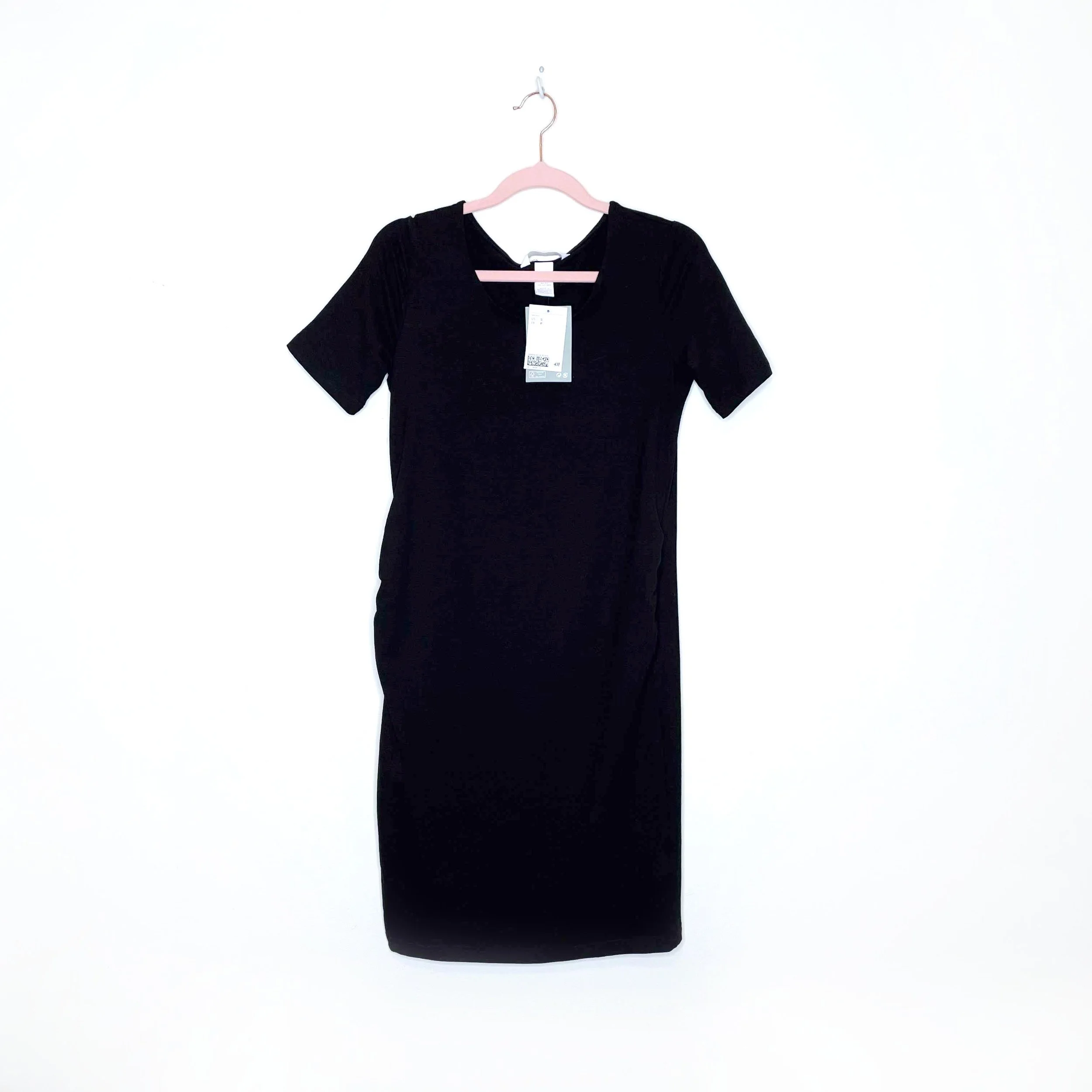 nwt h\u0026m black maternity t-shirt dress 
