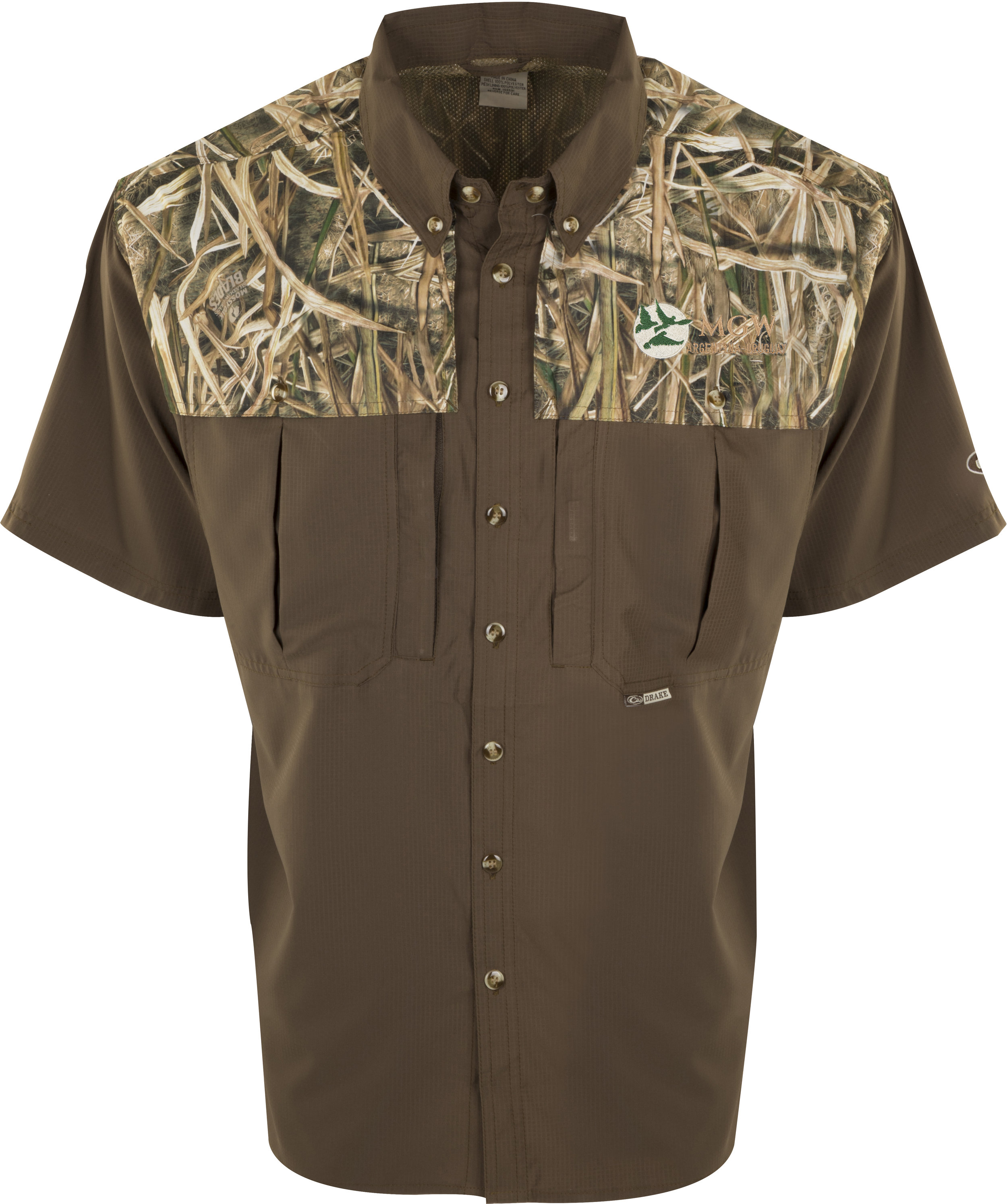  Drake Two-Tone Blades Camo Flyweight Wingshooter's Shirt S/S  - $80 