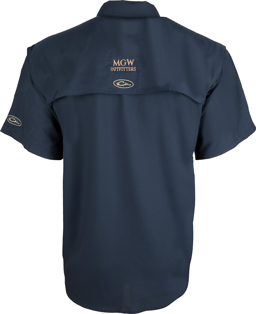  Drake Solid Navy Flyweight Wingshooter's Shirt S/S - $80   