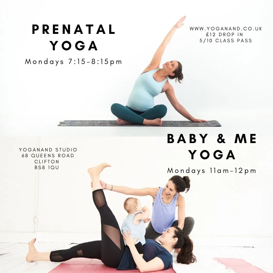 We have both pre &amp; post natal yoga on Mondays!! Forward to anyone you think may benefit from this! 
11am Baby &amp; Me - Have some time for YOU with your baby by your side
7.15pm Prenatal Yoga with the lovely @that_wild_kat 
Book via link on bio 