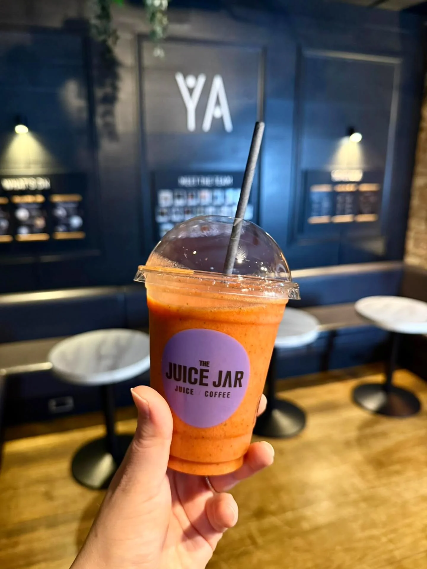 10% off at Juice Jar for every single one of you who joins a class! Fuel yourself with a ginger shot or a nutritious smoothie....my favs are Let That Man-Go  or Peanut Butter Gains 🥭