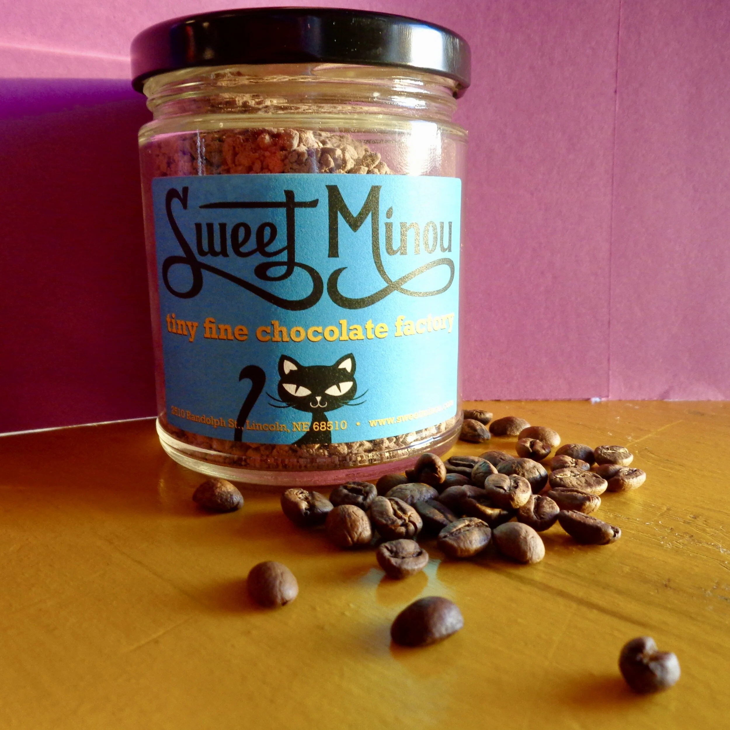 Jar of our milk mocha hot chocolate mix, made with Cultiva’s directly-traded Costa Rican coffee from Cafe Con Amor.