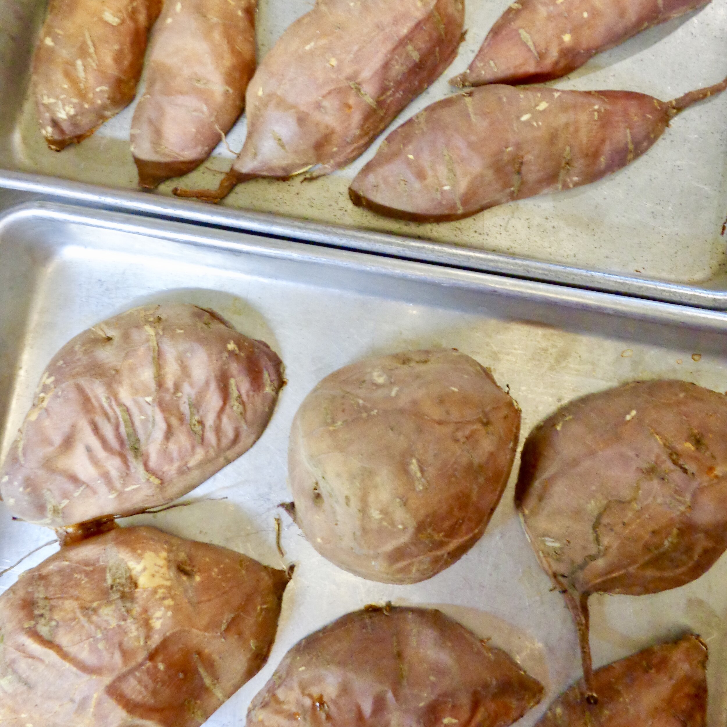 Organic sweet potatoes from Robinette Farms.