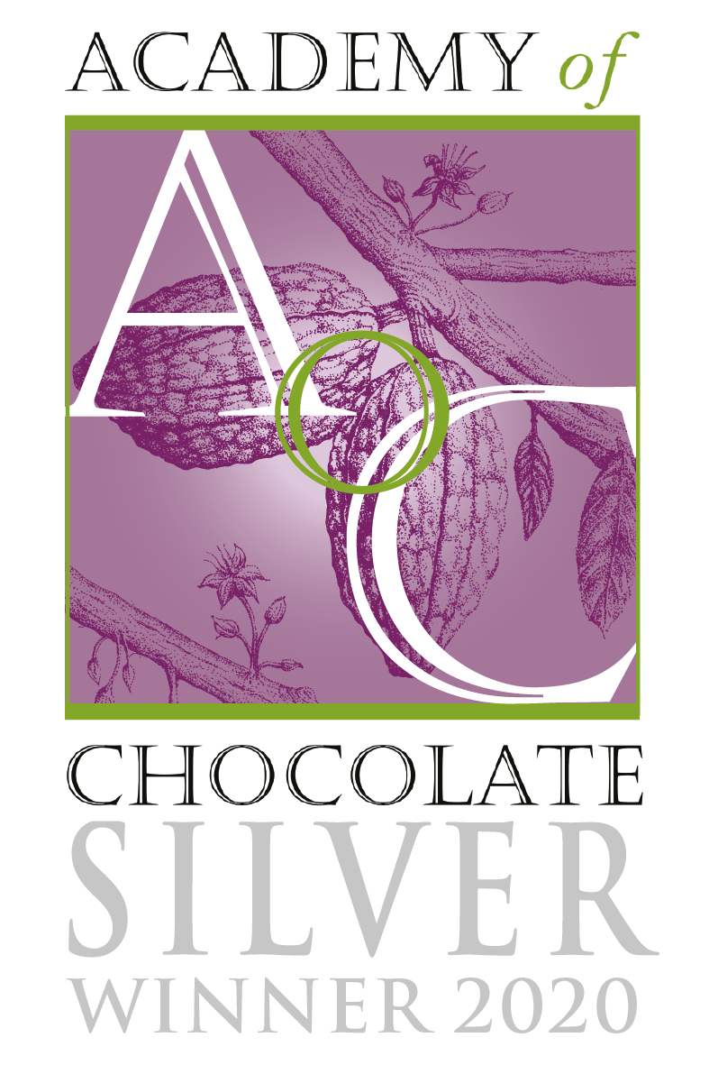 Image of the Academy of Chocolate Silver award logo for 2020.