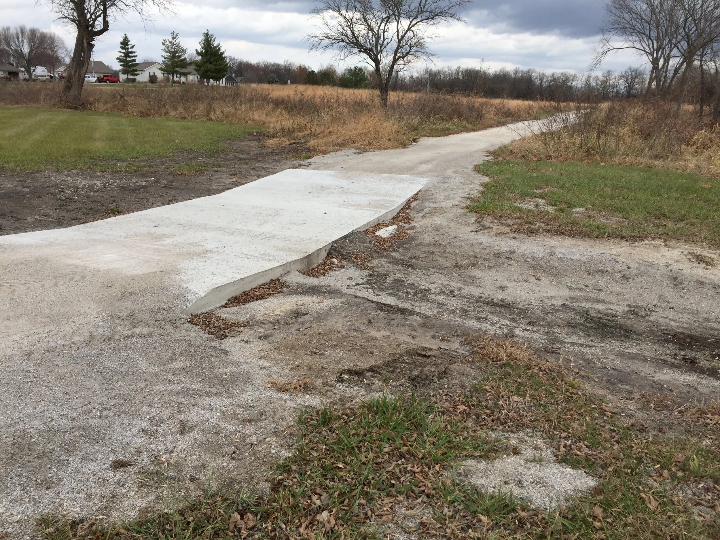 December 2017-concrete repairs on west side