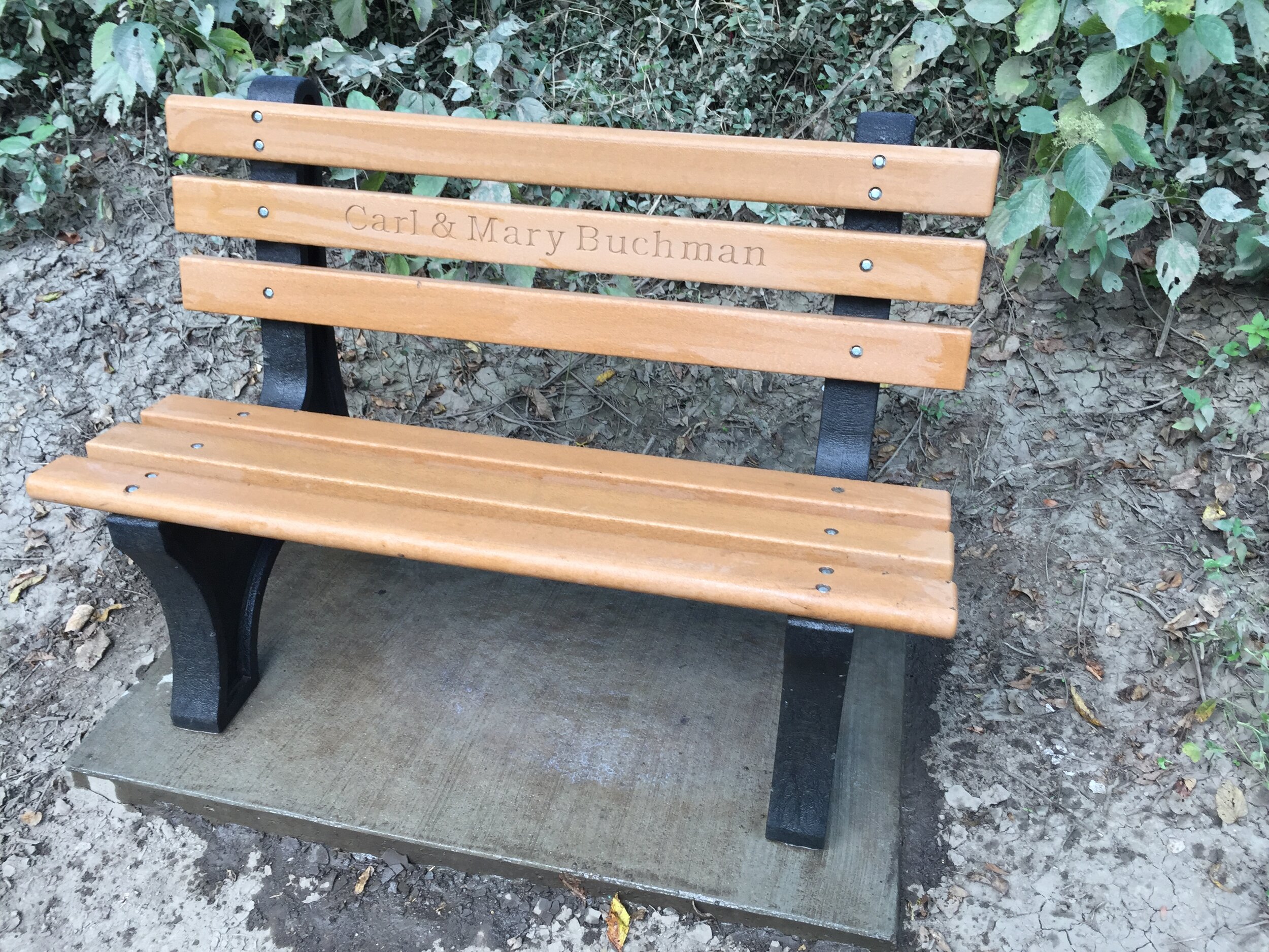 Benches cleaned by volunteer after flooding event