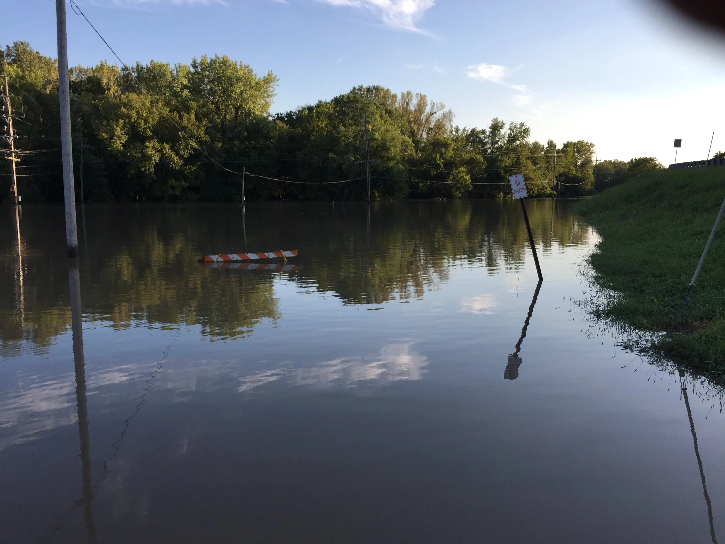 Bull Creek Trailhead underwater