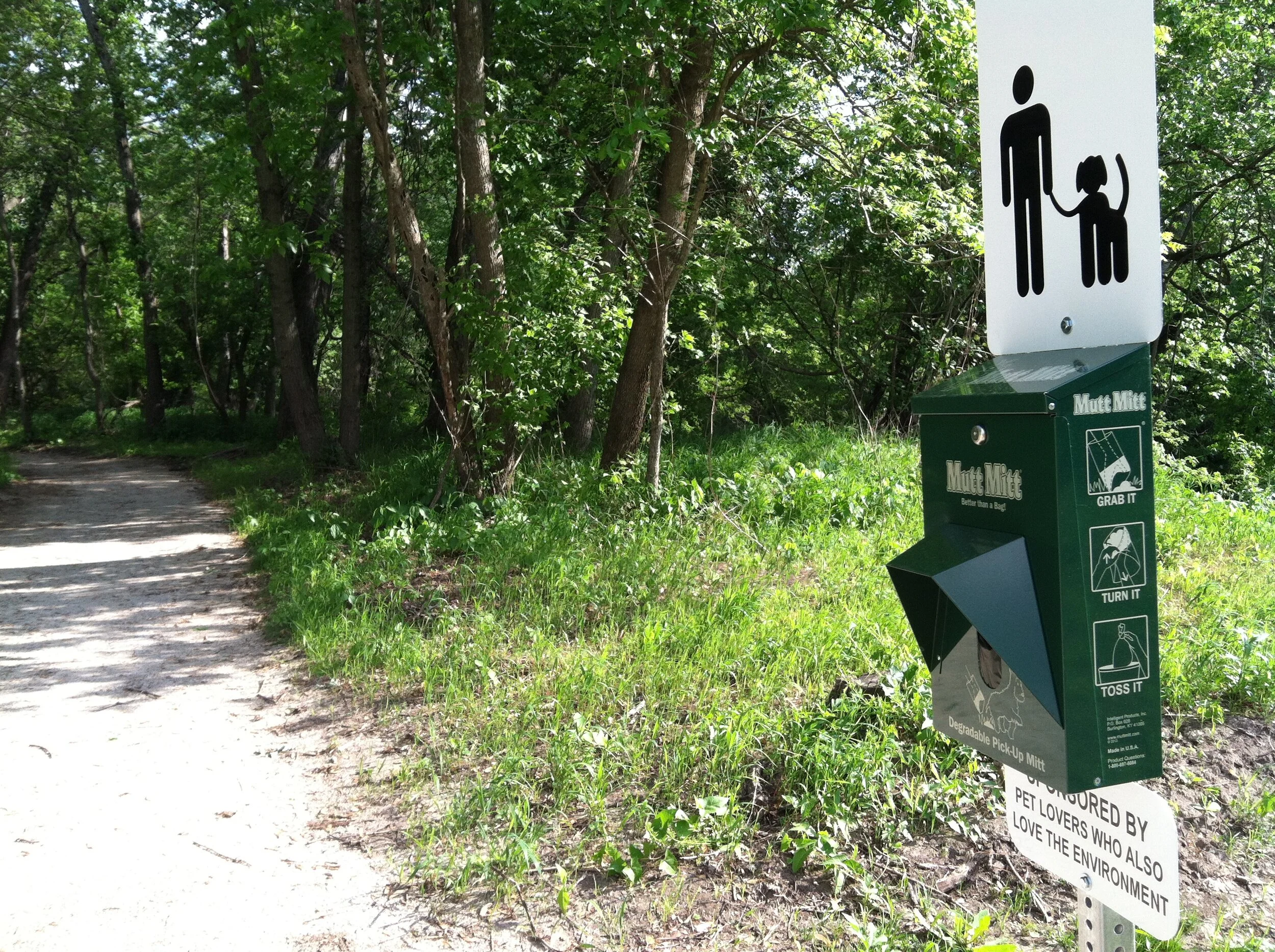 Pet waste stations installed near all trailheads.