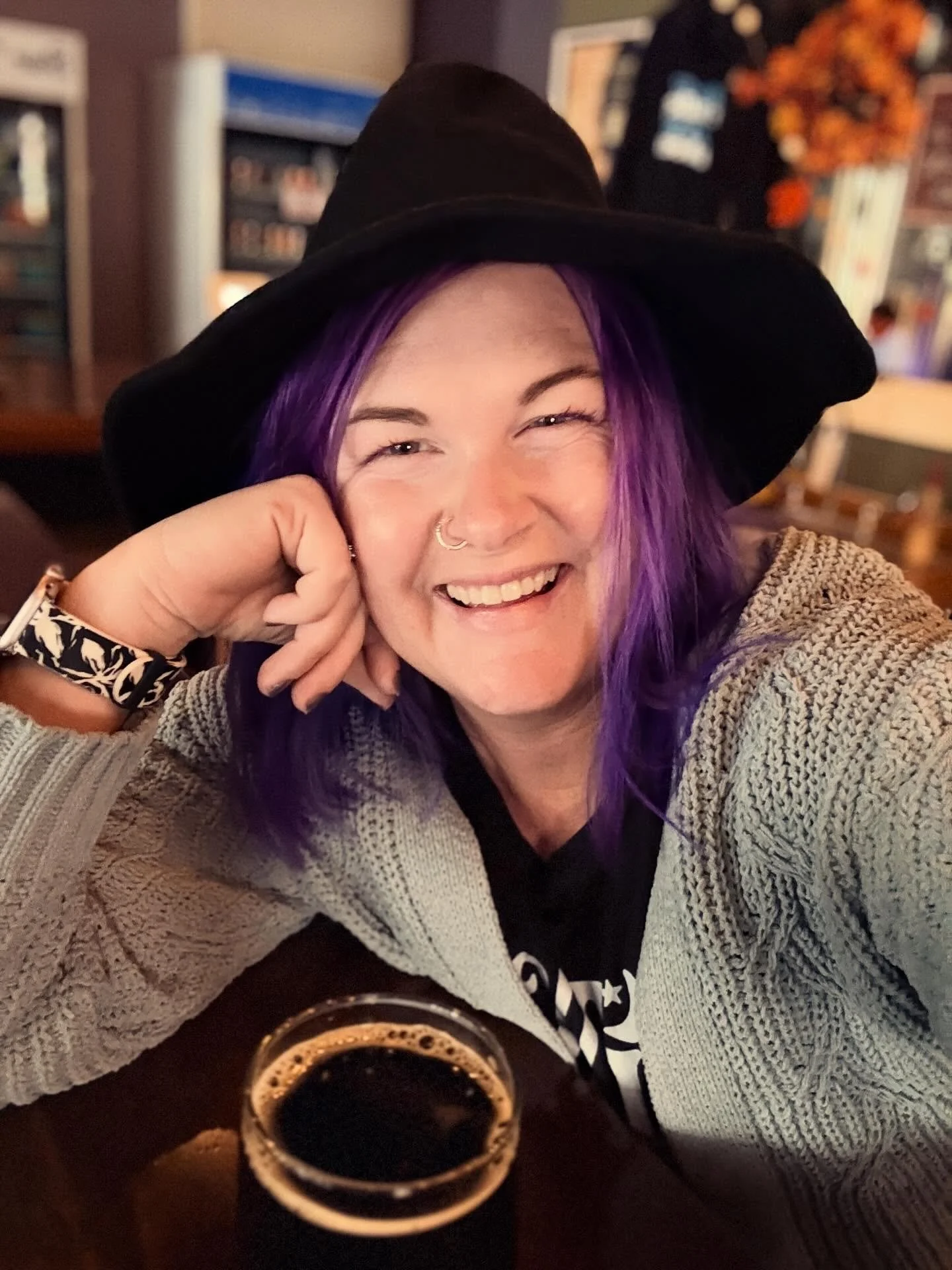 Your friendly neighborhood bar witch says you should come have a beer and welcome this cooler, spookier weather 🧙&zwj;♀️ 💀