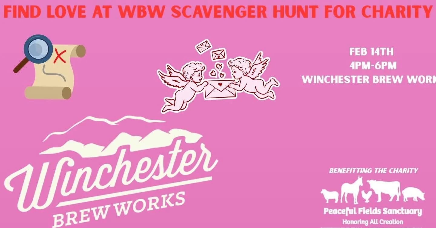Join us on Valentine&rsquo;s Day for a fun Scavenger Hunt around Old Town, hosted by and benefitting @peacefulfieldssanctuary ! Grab your partner, your galentine, or even just a close friend, this hunt is for pairs! &hearts;️ 

Participants will star