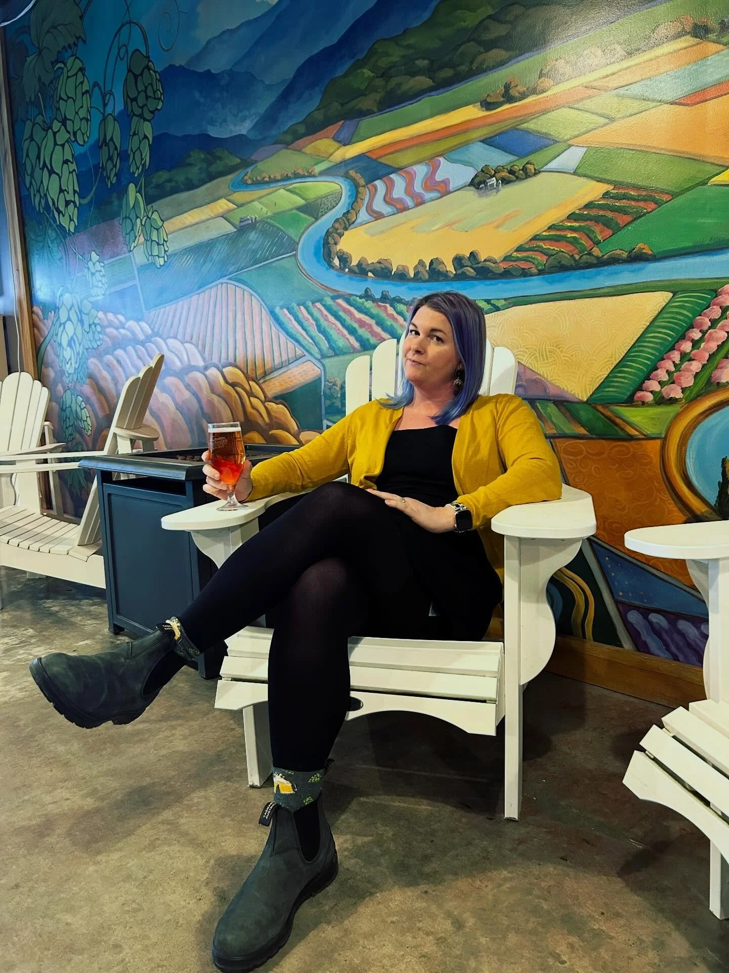 Things are moving quick around here, so we decided to bring the patio inside! Come sit by the mural with a pint and daydream about the warmer days ahead!