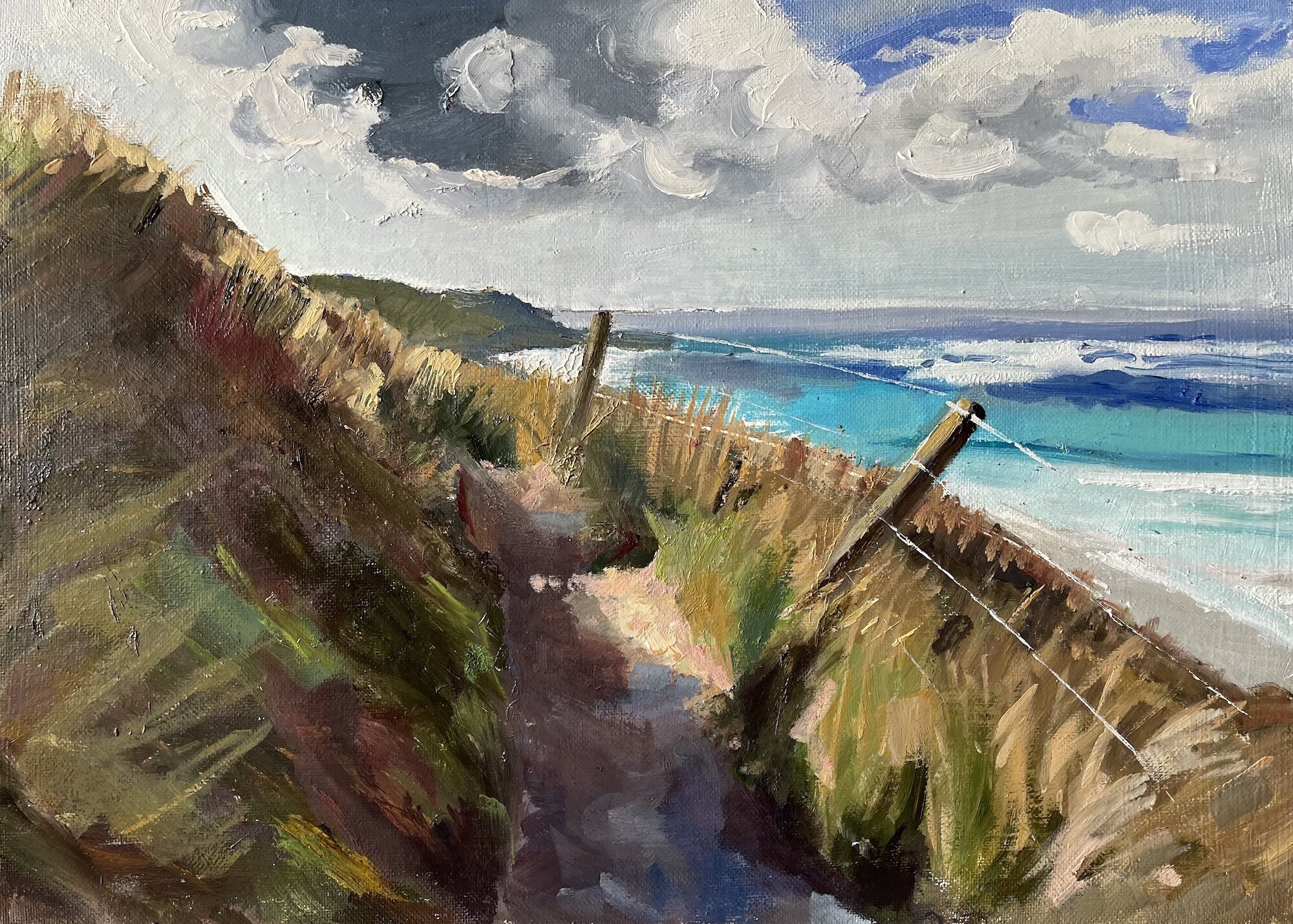 Cornish Coast, oil on canvas board, 30x42cm