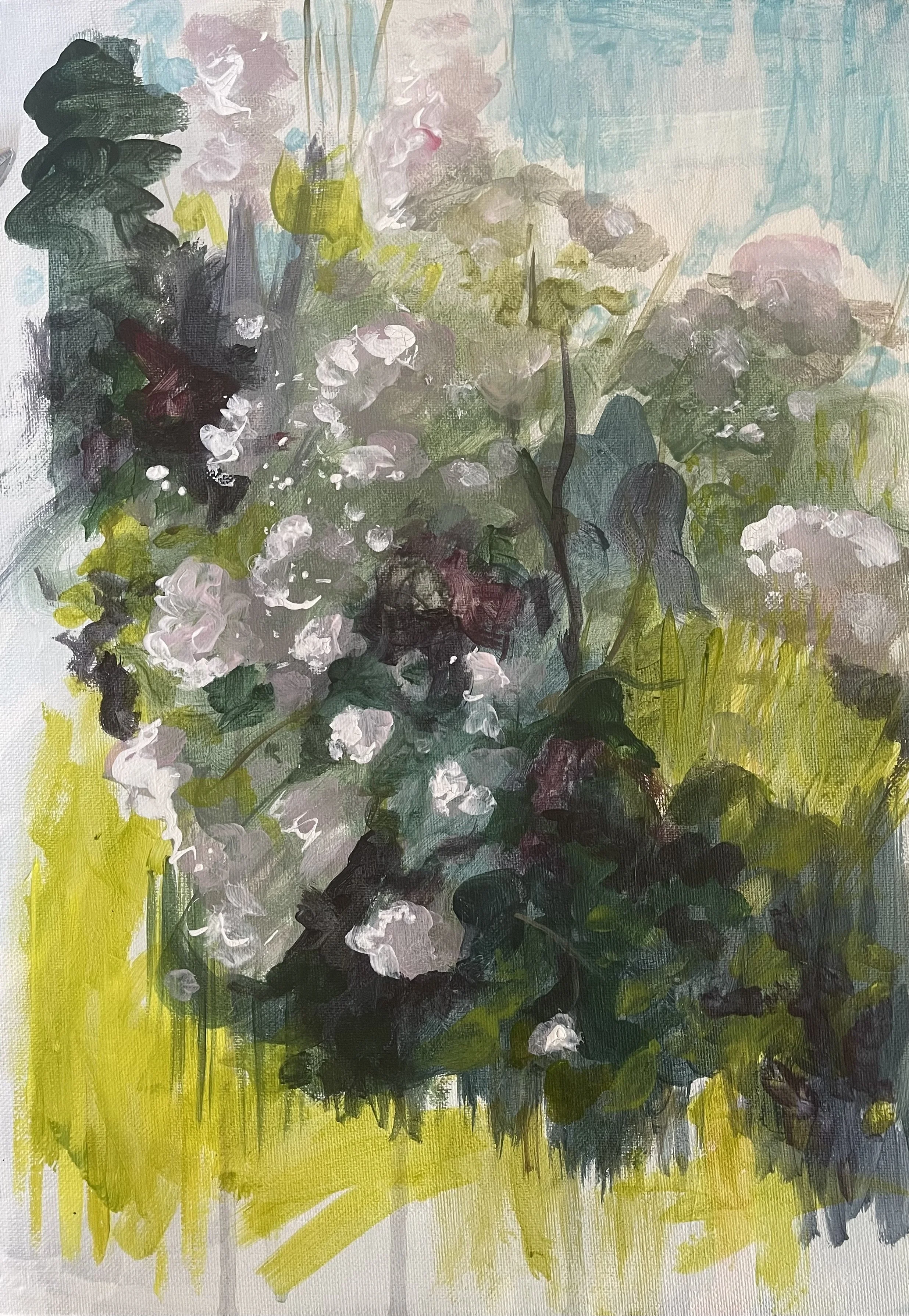 Bloom 3, Acrylic on canvas panel, 30x30cm