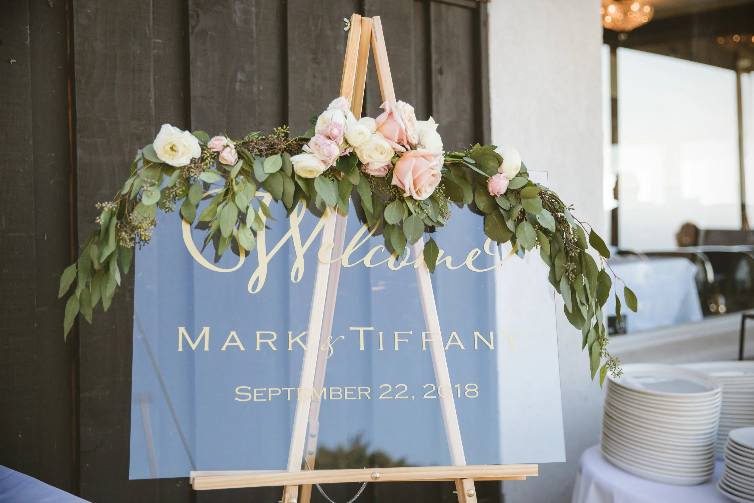  The client wanted some web signage they could use at their wedding reception. 