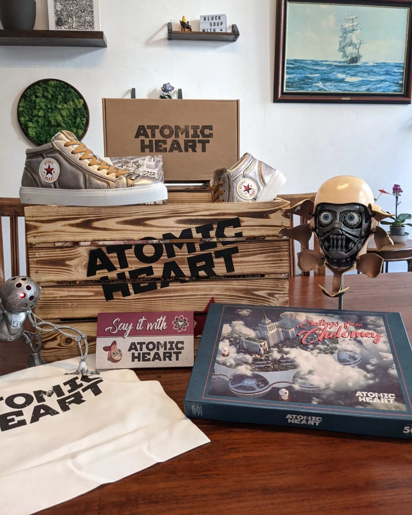 The release of #AtomicHeart is right around the corner, and the buzz kit is IN-SANE! Thanks a ton @focus_entmt 🔥 Watch us being fabulous walking in those shoes 💃🕺