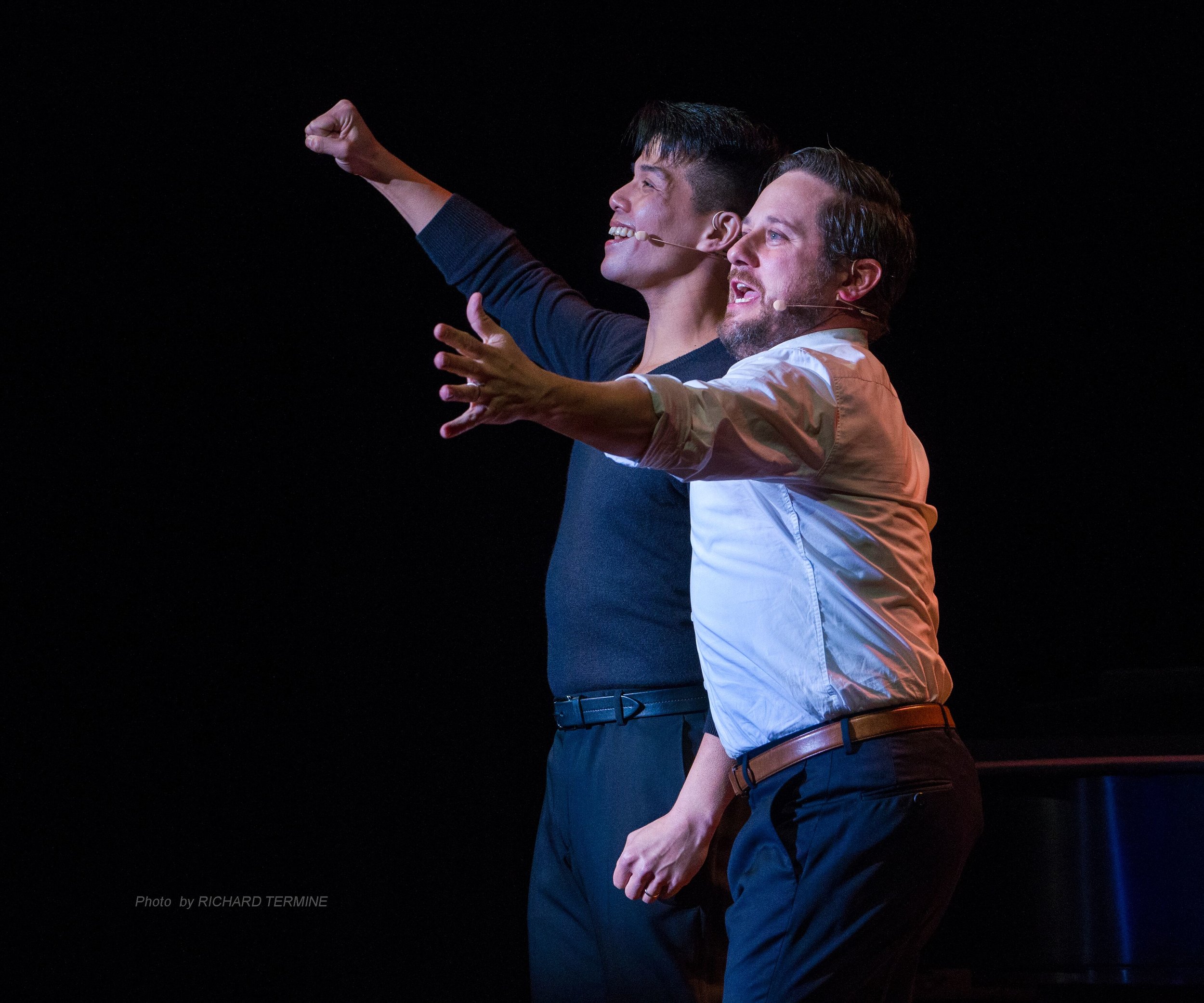Telly Leung and Christopher Fitzgerald. Photo by Richard Termine.