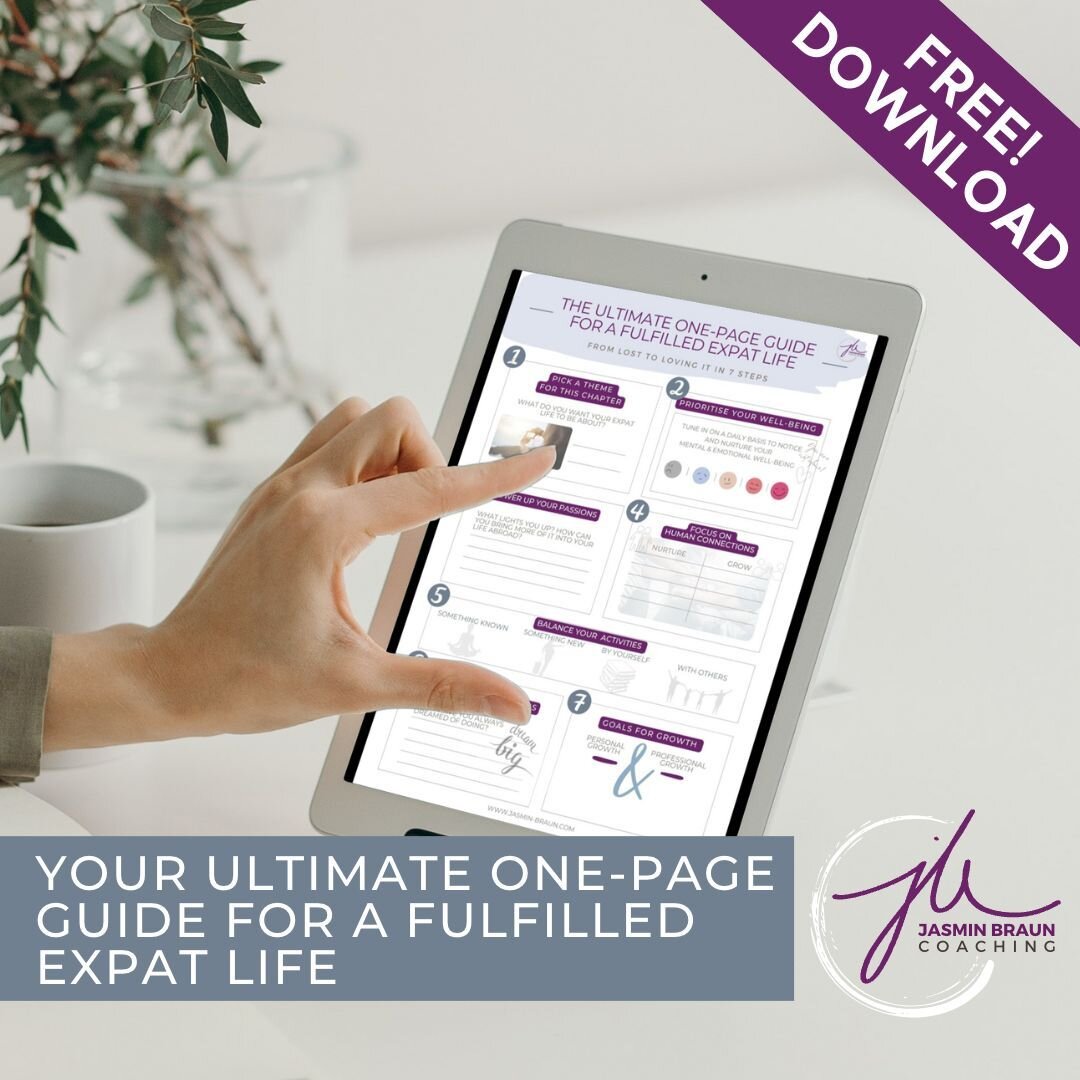 💫 Yours FREE - From 'Lost' to 'Loving It' in 7 steps - my 1-page guide to living a fulfilled expat life 💫

I've put together this one-page guide so that every expat woman has a chance to transform her expat life in just 7 practical steps!

This gui