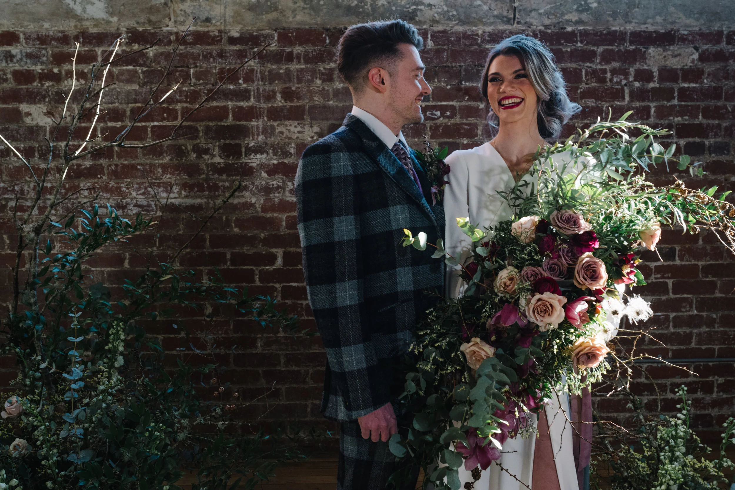 Modern Wedding Inspiration Shoot in Glasgow Brewery With a Frill Installation, Candy Floss and Neon 00129.jpg