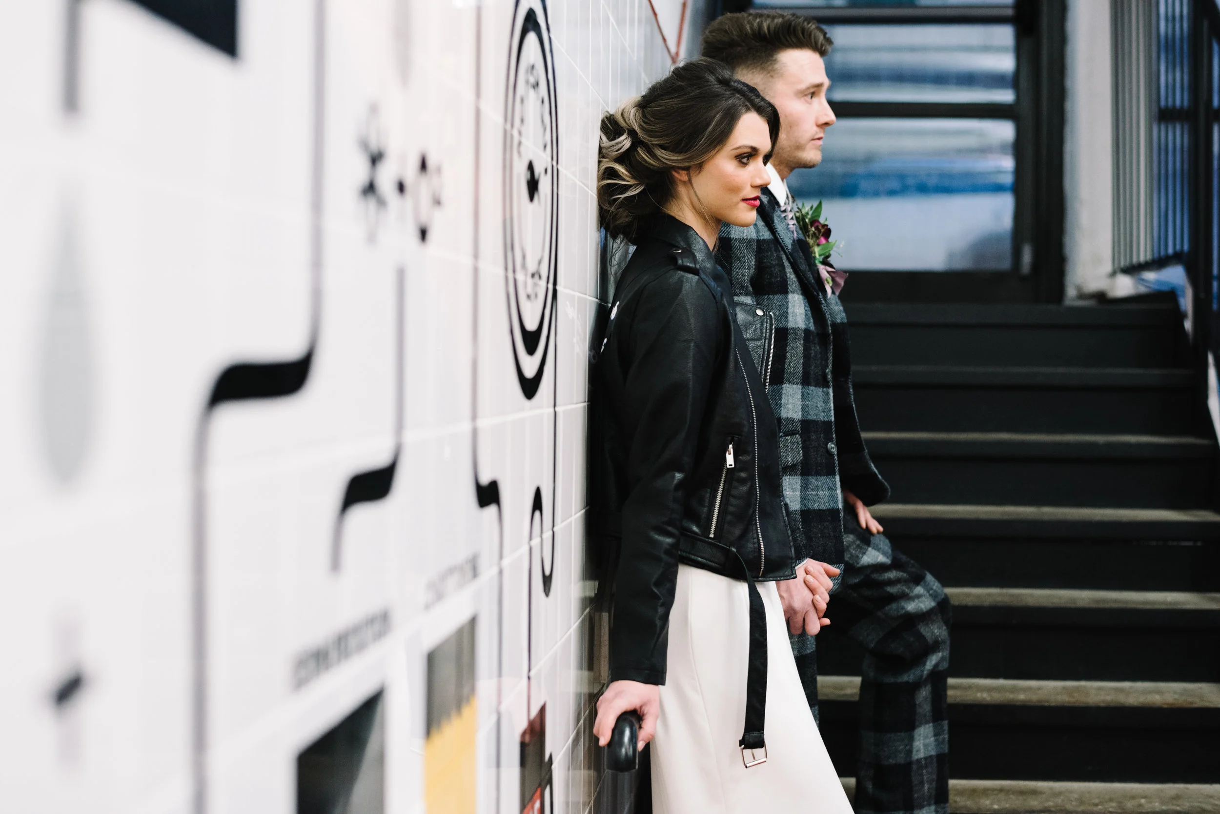 Modern Wedding Inspiration Shoot in Glasgow Brewery With a Frill Installation, Candy Floss and Neon 00040.jpg
