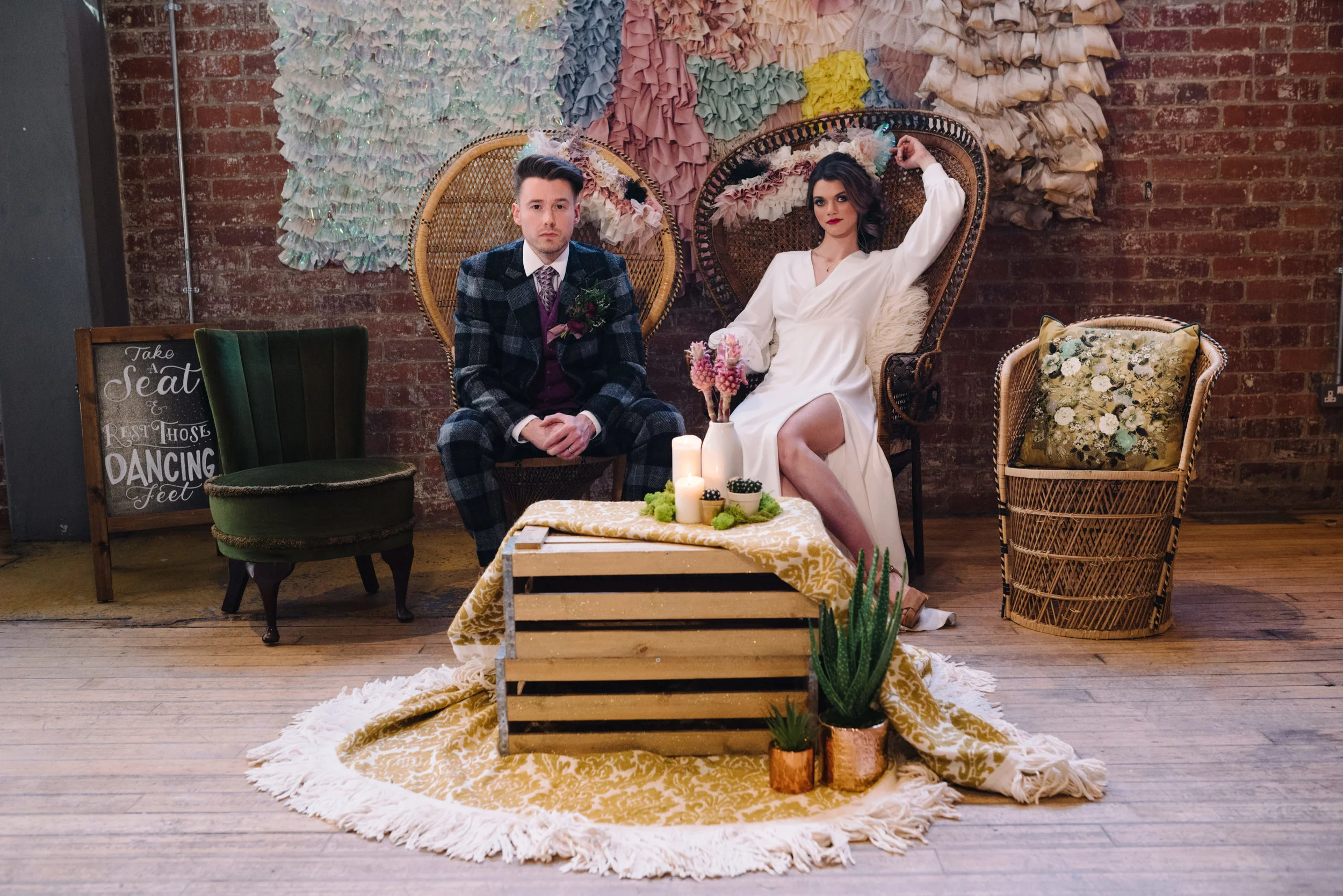 Modern Wedding Inspiration Shoot in Glasgow Brewery With a Frill Installation, Candy Floss and Neon 00141.jpg