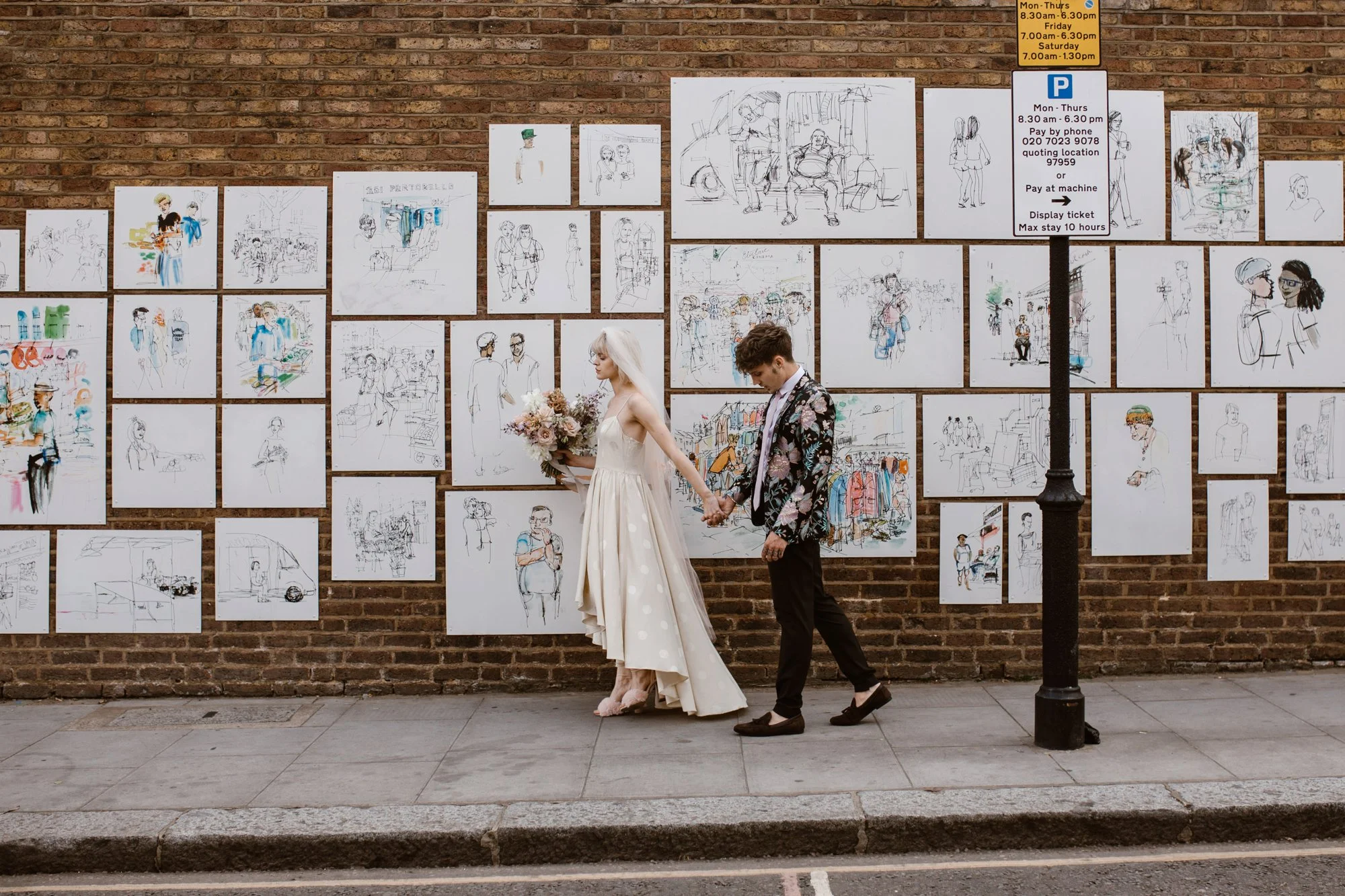 Modern Floral Notting Hill Elopement Agnes Black Cool Bride London 00030.jpg