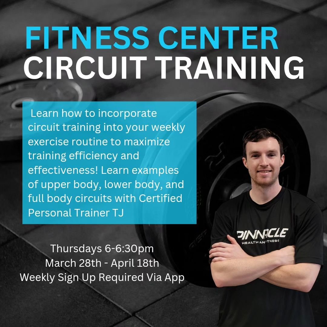 ATTENTION MEMBERS! Looking to incorporate circuit training into your weekly routine? Join TJ every Thursday for the next 4 weeks in our fitness center to maximize your training this Spring! 

Weekly Sign Up via app required- max 4 participants 

#cir