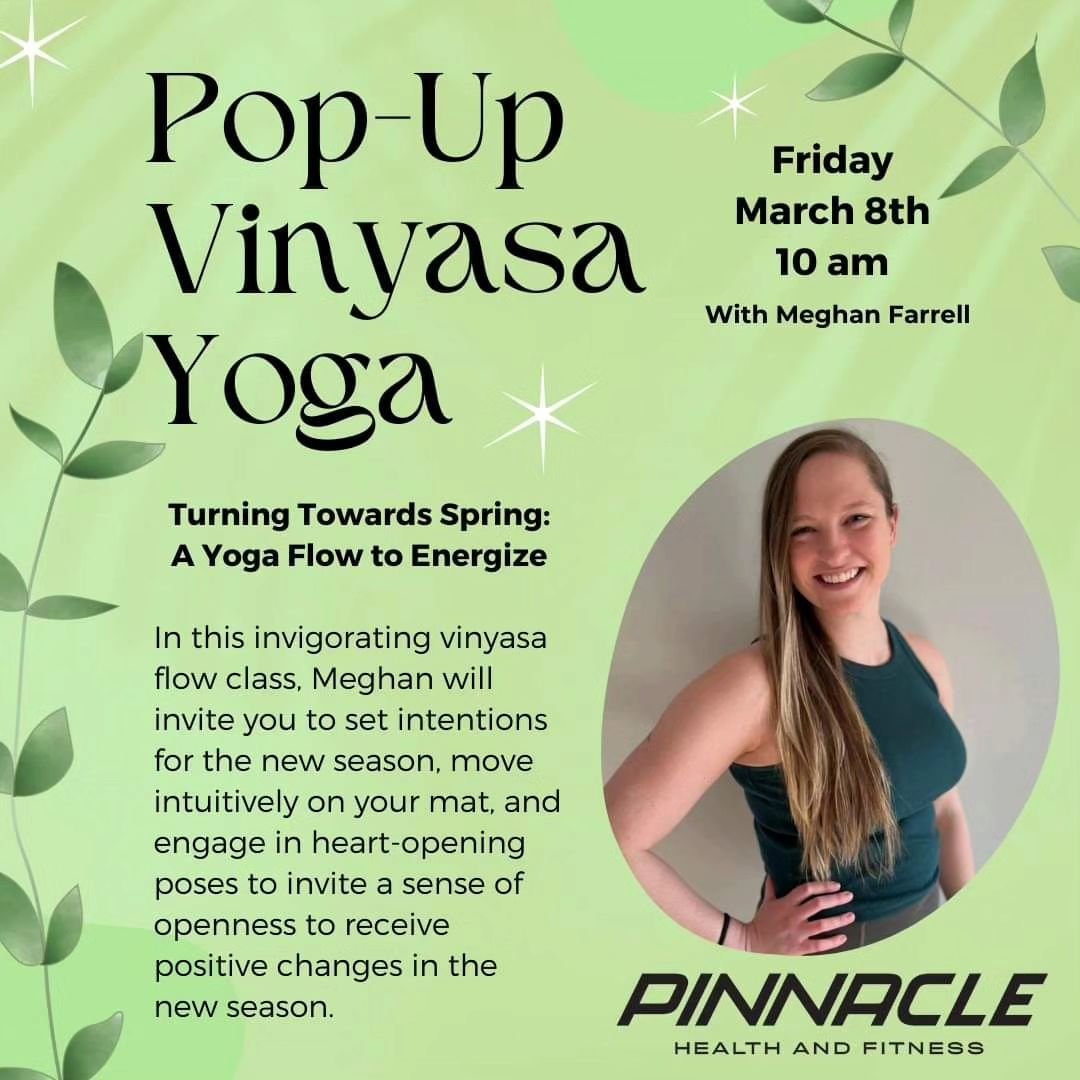 Join us for a special &quot;Turning towards Spring: A Yoga Flow to Energize&quot; Pop-up class with Meghan! 🌷☀️

#vinyasa #vinyasayogaflow #vinyasaflow #yogaflow #yogalifestyle #yogaforbeginners #yogachallenge #yogamotivation #yoga #yogastudio #yoga