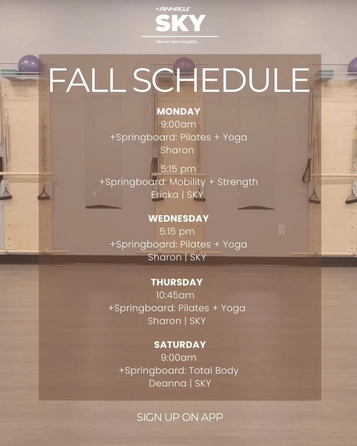 Elevate your wellness and sign up for our Sky #aerialyoga and #Pilates Springboard classes this fall! 

#aerialyoga #yoga #yogastudio #pilatesstudio #springboardpilates #groupfitness #wellness #discoversomethingnew #fall #fallvibes #fall2025 #hillsbo