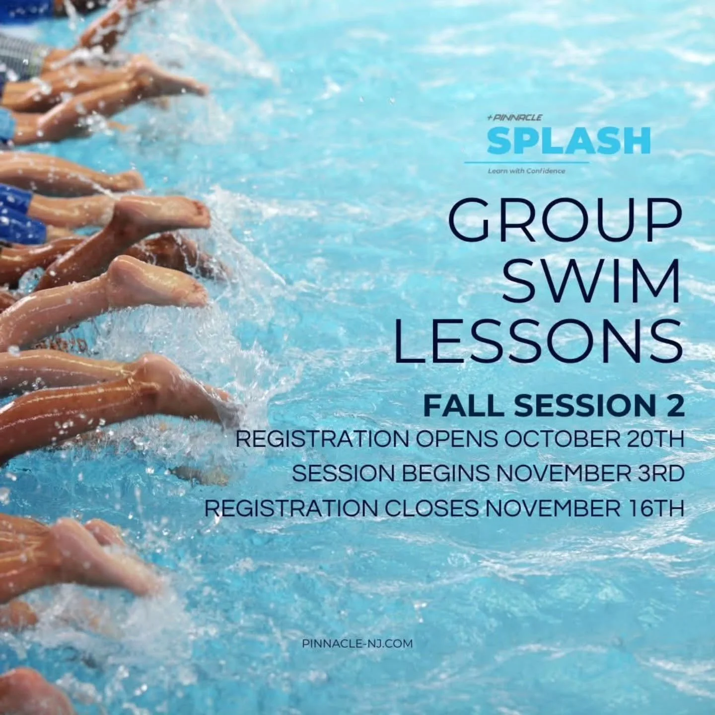 Keep splashing this fall and join our next session of Group #swimminglessons beginning November 3rd! 

Sign up via app or at pinnacle.clubautomation.com! 

#groupswimming #swimlessons #swimminglessons #swimminglessonsforkids #SwimSchool #grouplessons
