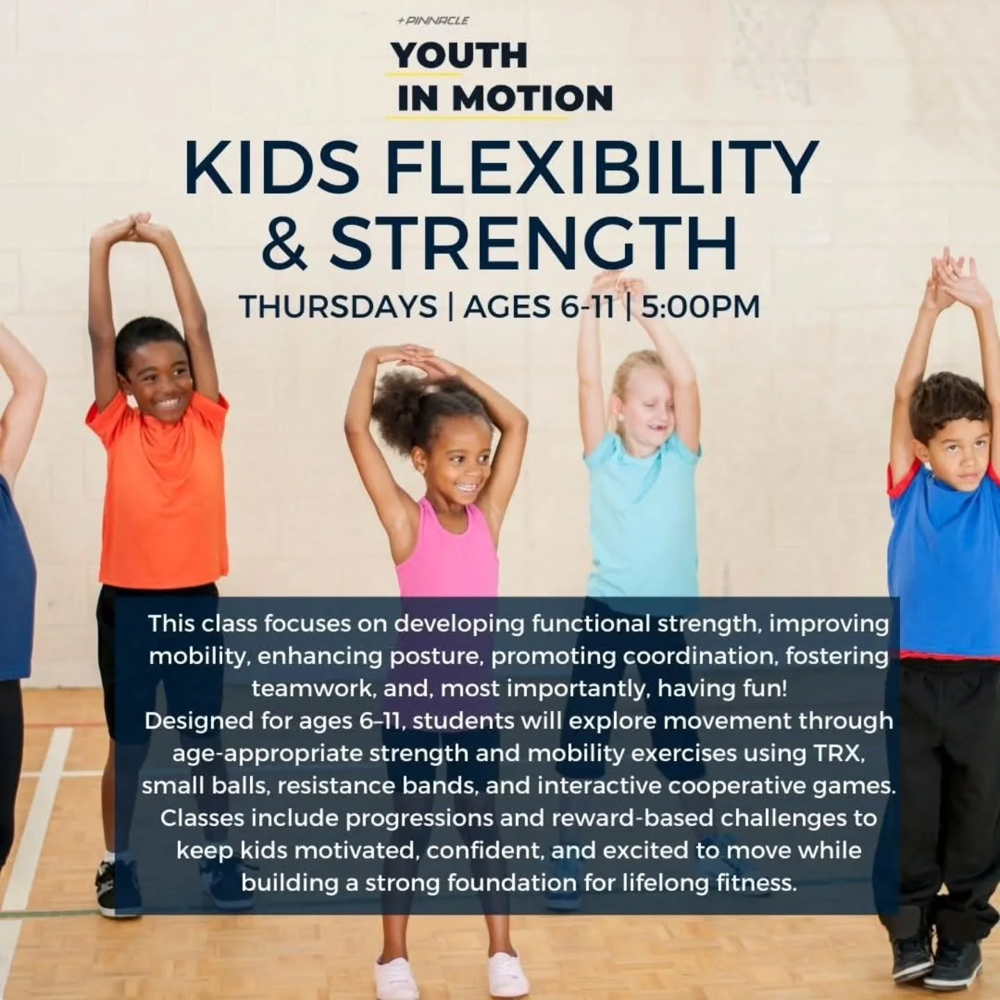 NEW Kids Flexibility &amp; Strength with Miss Kim!💥
Designed for ages 6&ndash;11- Building strength, mobility, coordination, and confidence&mdash;through games, teamwork, and FUN! 

Sign up on the app! Free to Members, $15 Guest Drop Ins

#KidsFlexi