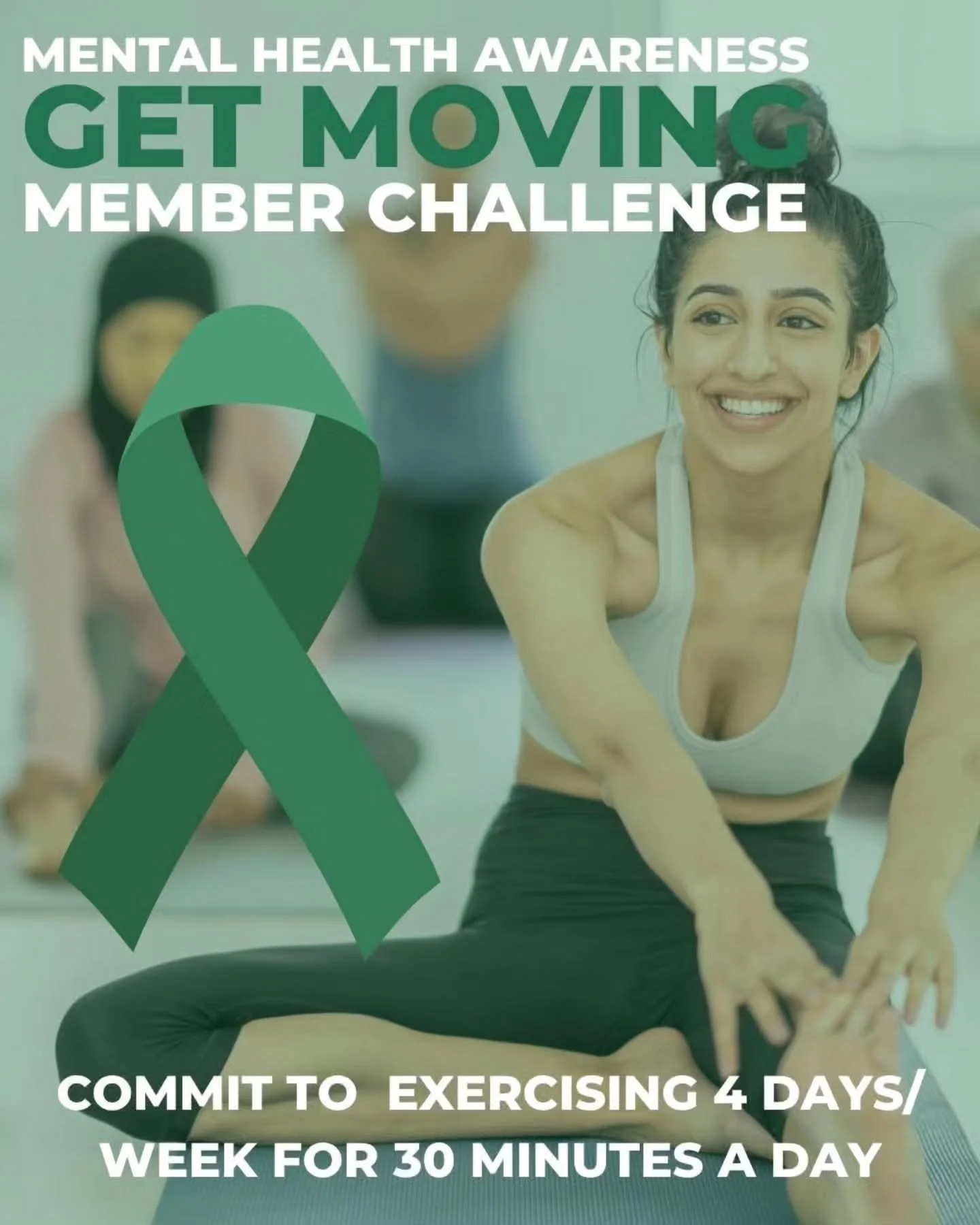 In honor of Mental Health Awareness Month, we&rsquo;re inviting you to show up for yourself 💚

Our May Get Moving Challenge is simple:
Move your body 4x a week for 30 minutes.

Stay consistent and you&rsquo;ll be entered to win:
✨ 5 free shakes or a