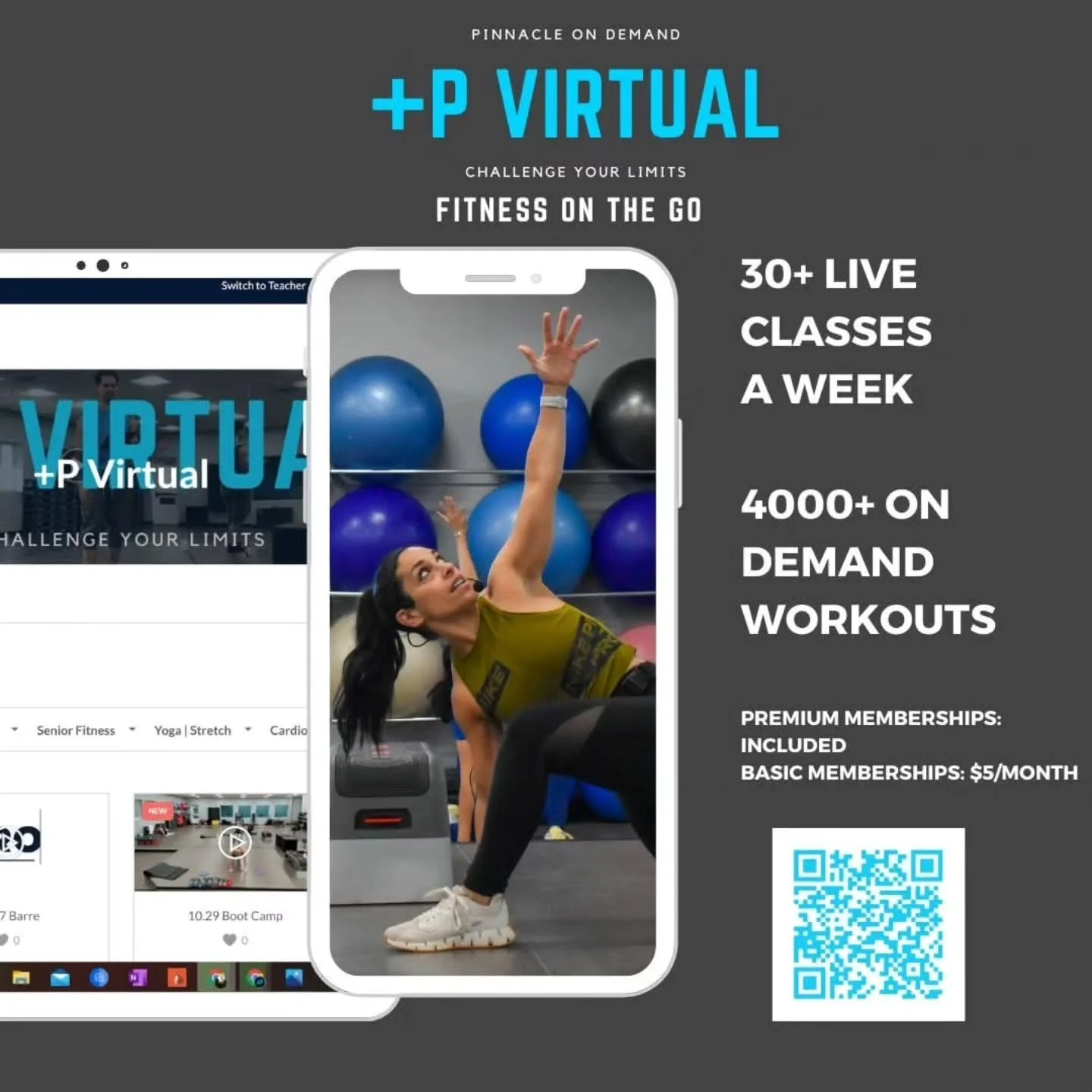 Your Health &amp; Wellness Doesn't Have to Take a Backseat This Summer! 

Stay connected to your fitness routine wherever life takes you with +P Virtual! 

💻 Live Virtual Classes
▶️ On-Demand Workouts
📱 Access Anytime, Anywhere
💪 Stay Consistent W